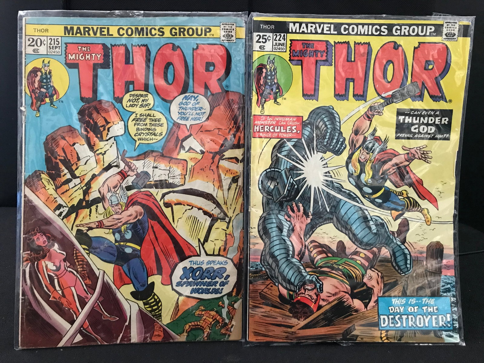 THE MIGHTY THOR # 215 AND #224 (MARVEL COMICS): Prices are in Canadian dollars