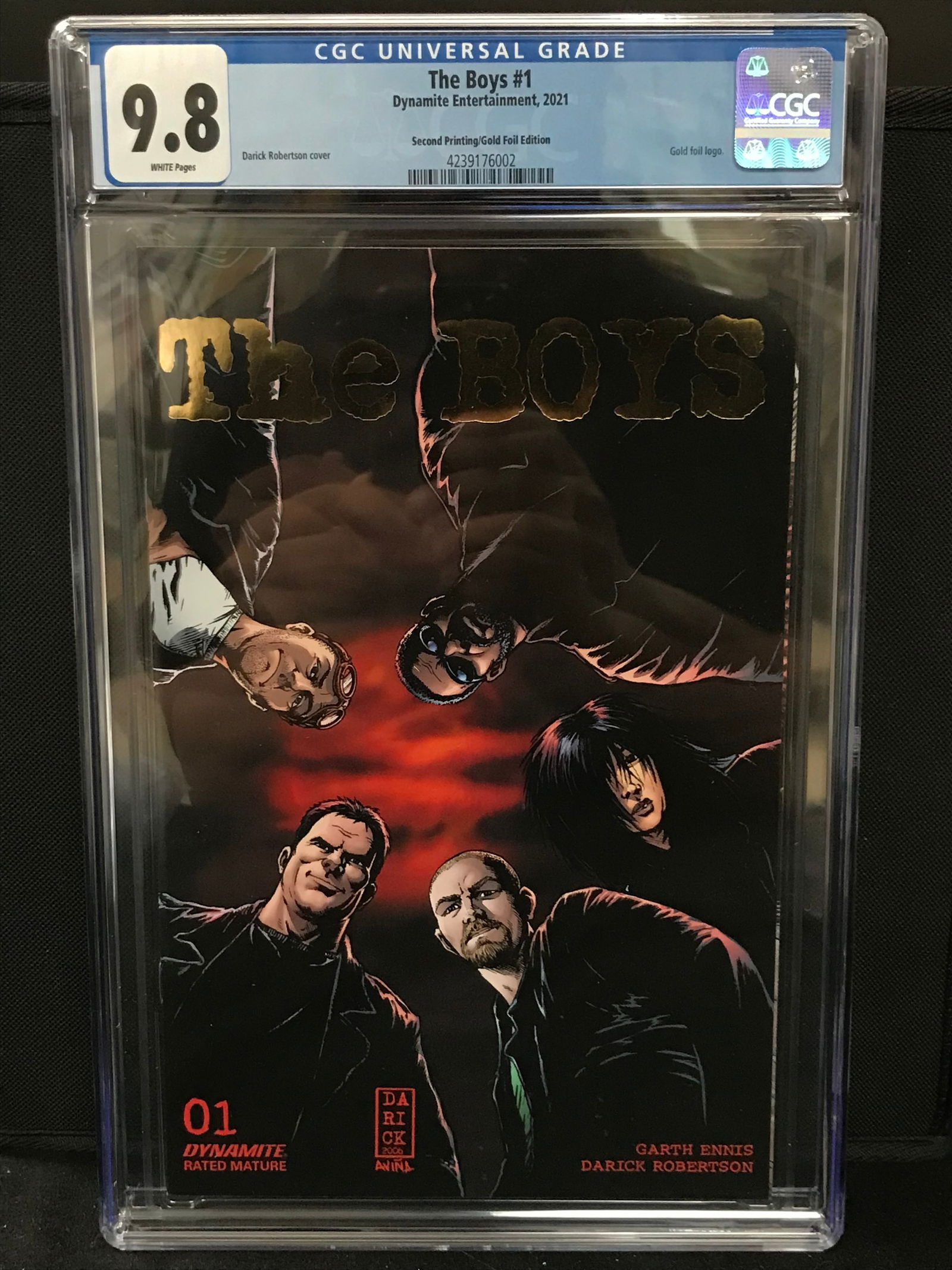 DYNOMITE COMICS THE BOYS NO.1 GOLD FOIL EDITION (CGC 9.8) (1 of 1)