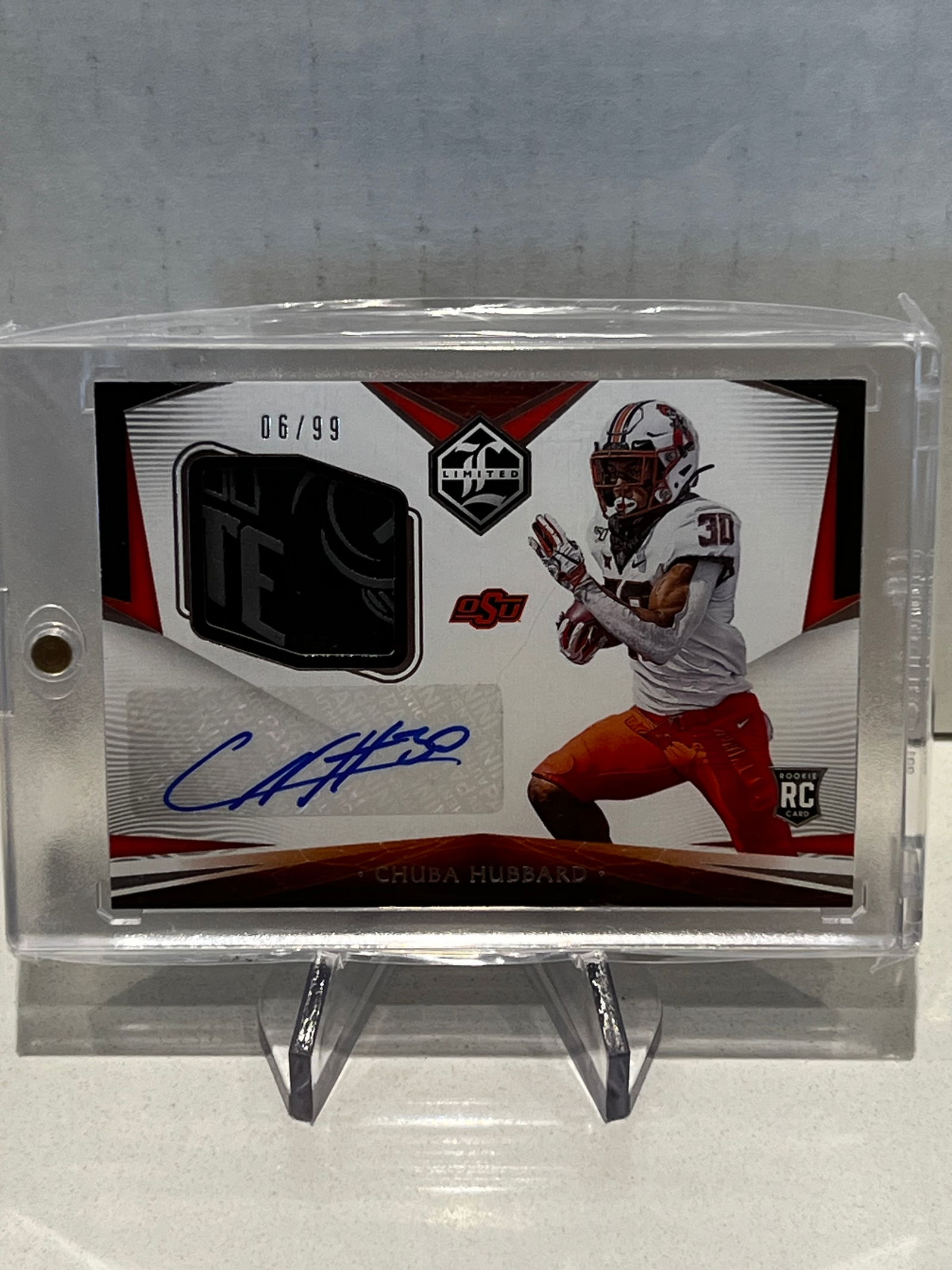 2021 Panini Limited Chubba Hubbard Rookie Patch Auto 6/99 Auction