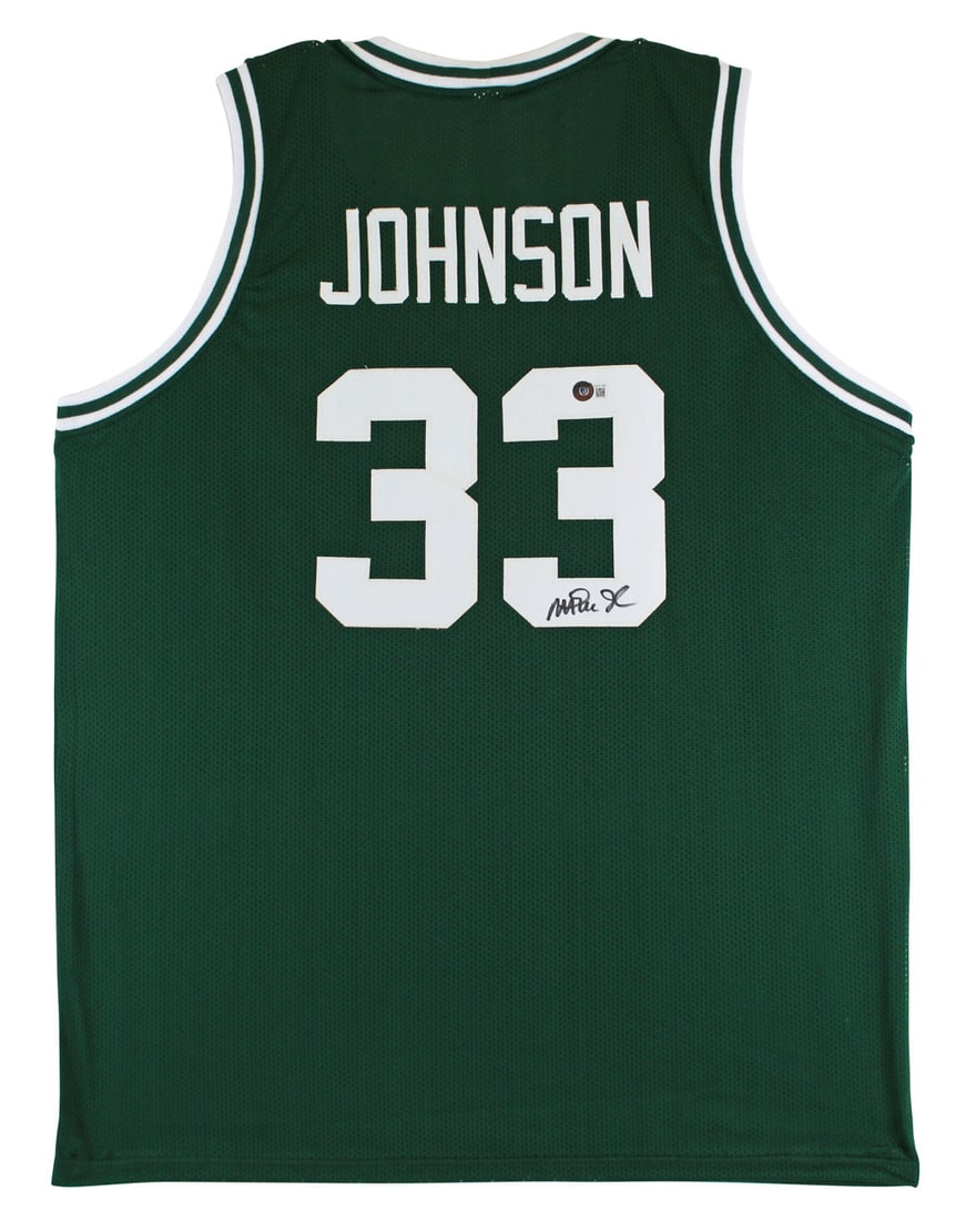 MAGIC JOHNSON SIGNED MICHIGAN STATE BASKETBALL JERSEY (BECKETT COA) (1 of 3)