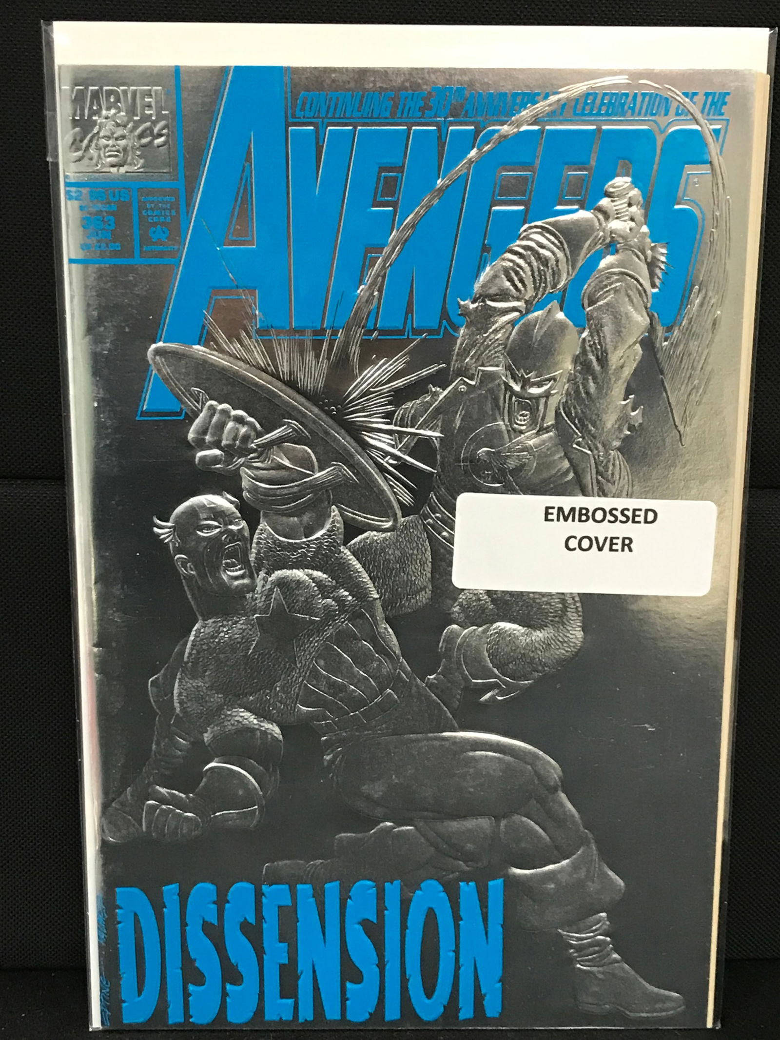 THE AVENGERS #363 EMBOSSED COVER  (MARVEL COMICS) (1 of 1)