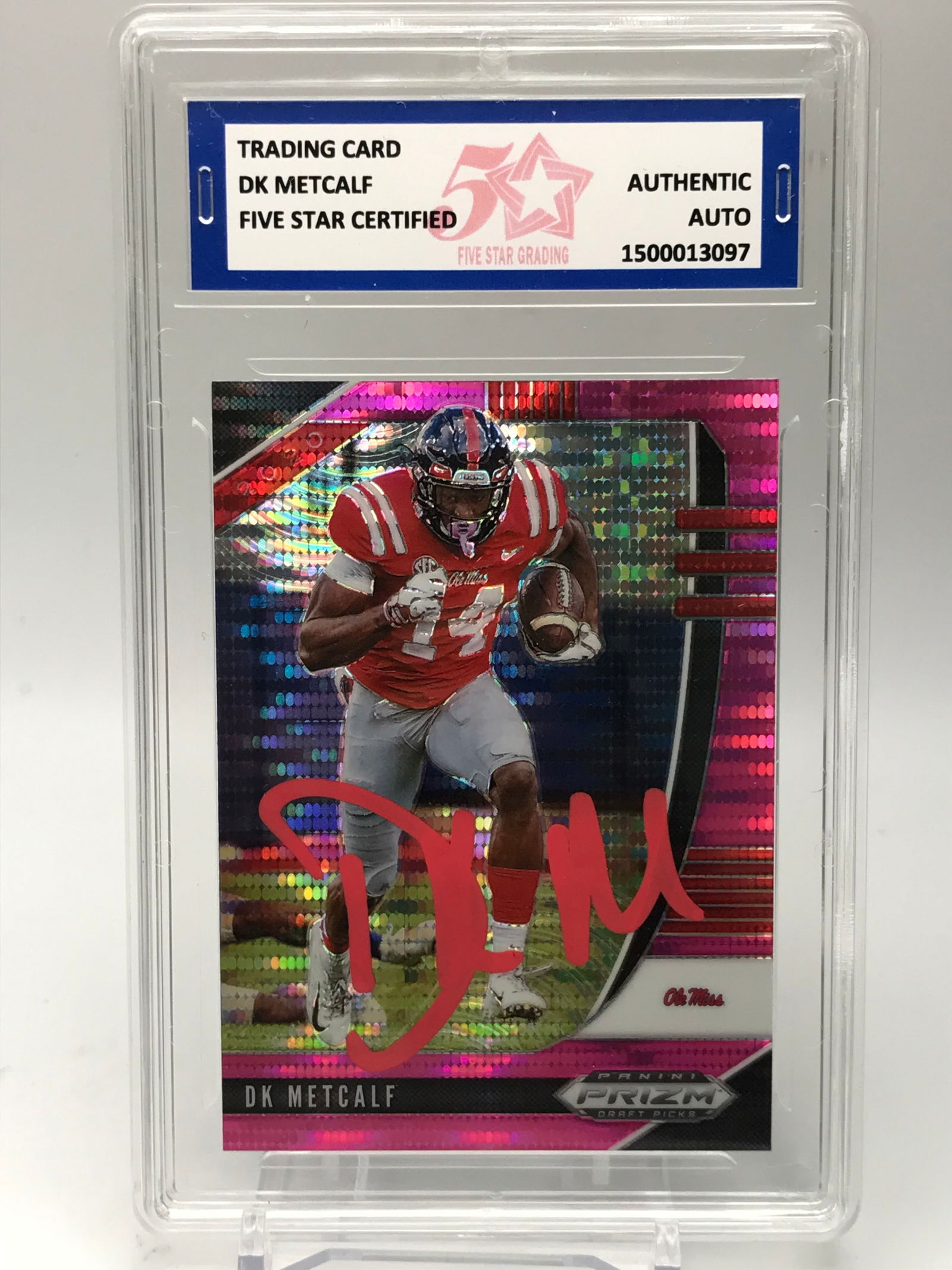 2020 PANINI PRIZM D.K METCALF AUTO (5 STAR GRADING) (1 of 2)