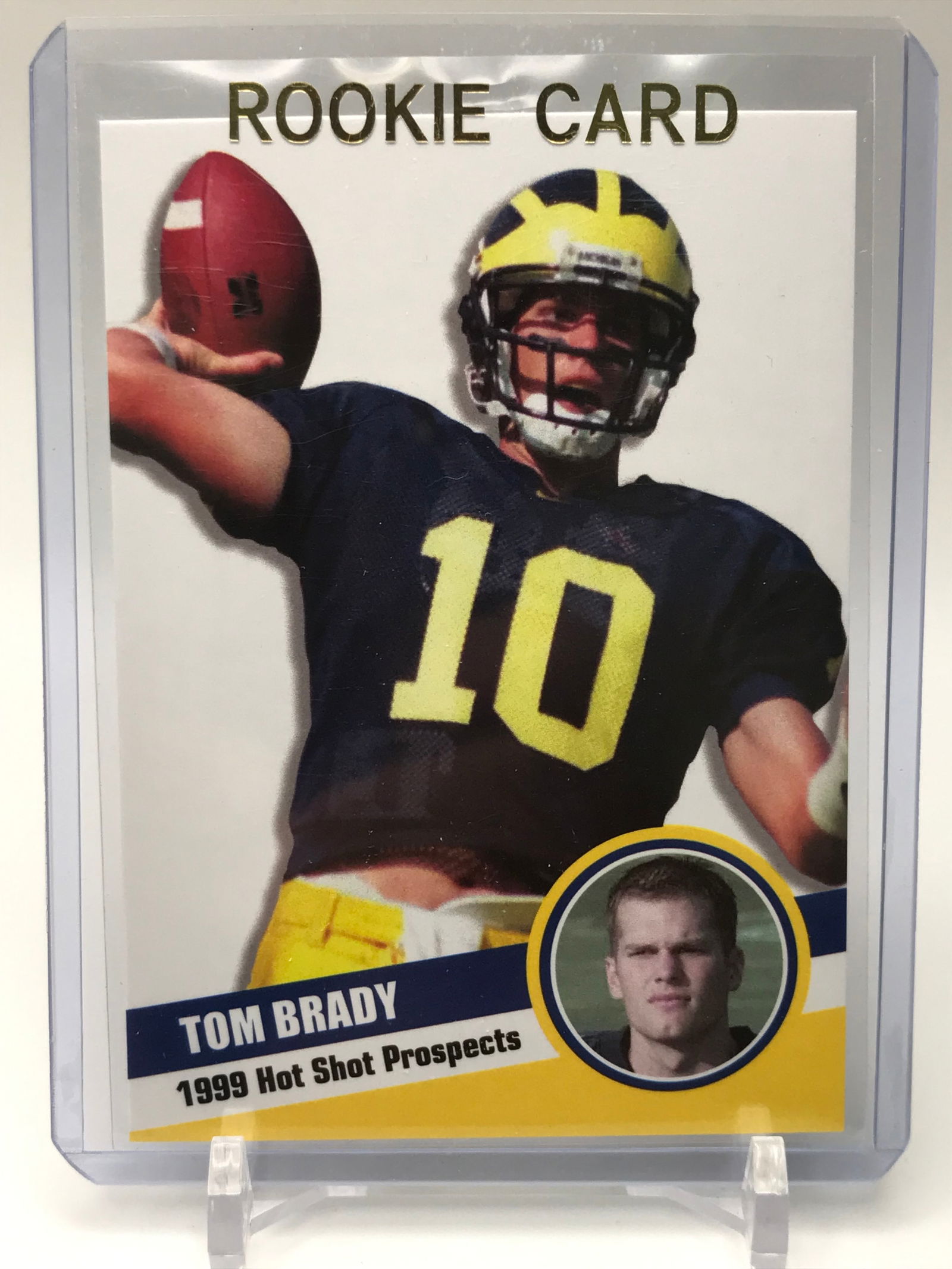 1999 HOT SHOTS TOM BRADY PRE ROOKIE CARD (1 of 2)
