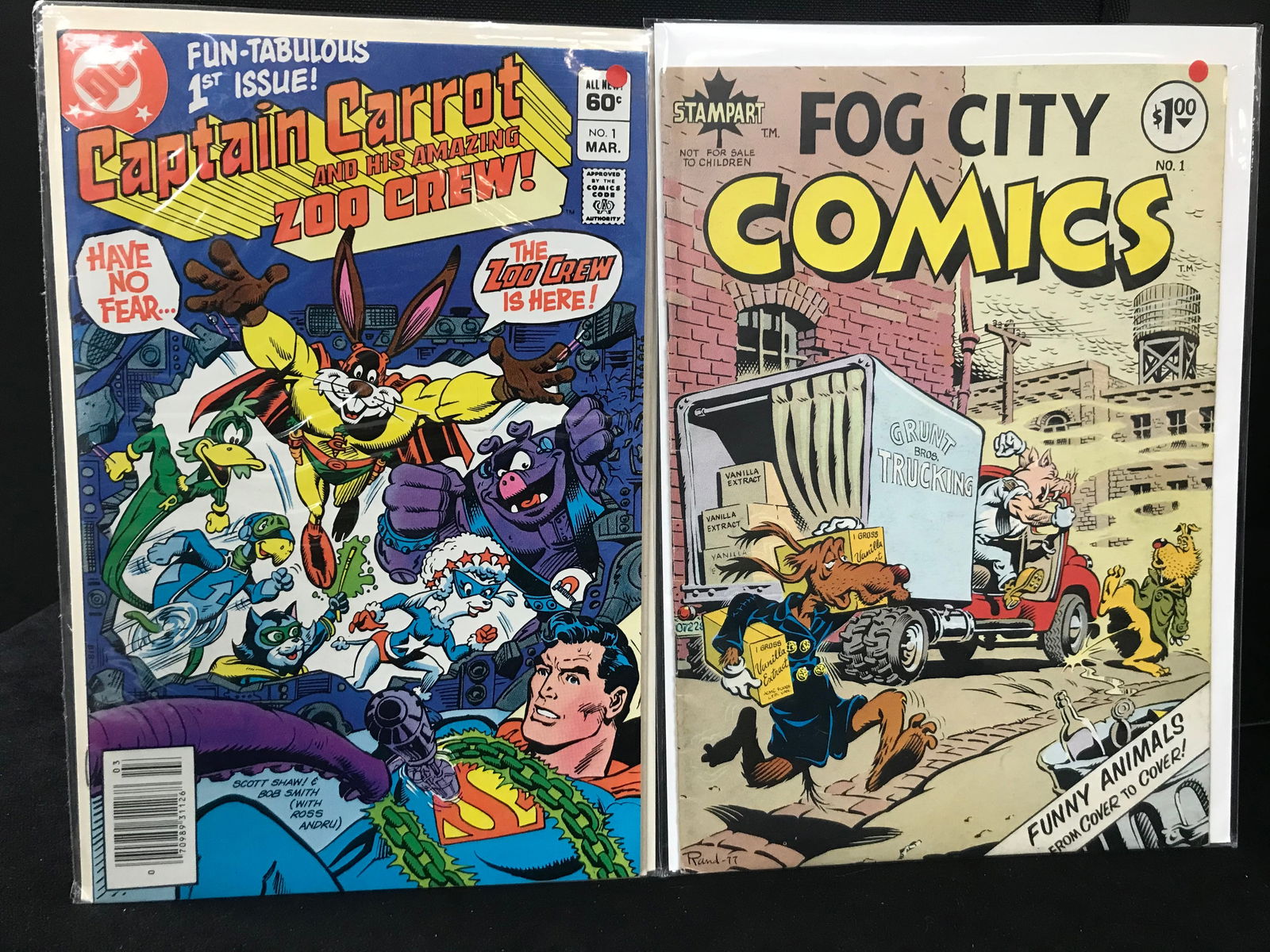 DC COMIC BOOK LOT (APTAIN CARROT NO.1 AND FOG CITY COMICS (1 of 1)
