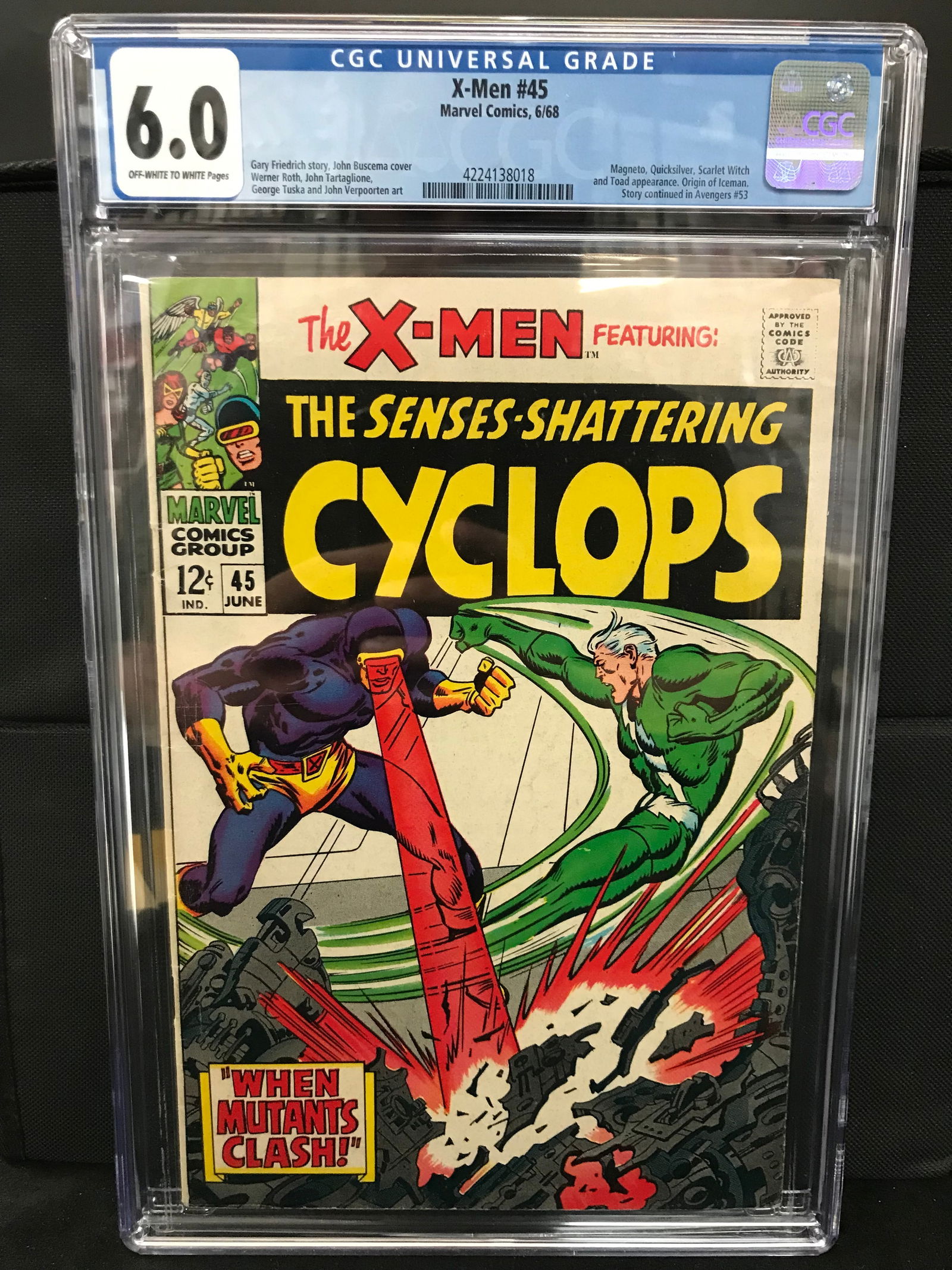 MARVEL COMICS NO.45 XMEN CGC GRADED 6.0 (1 of 1)