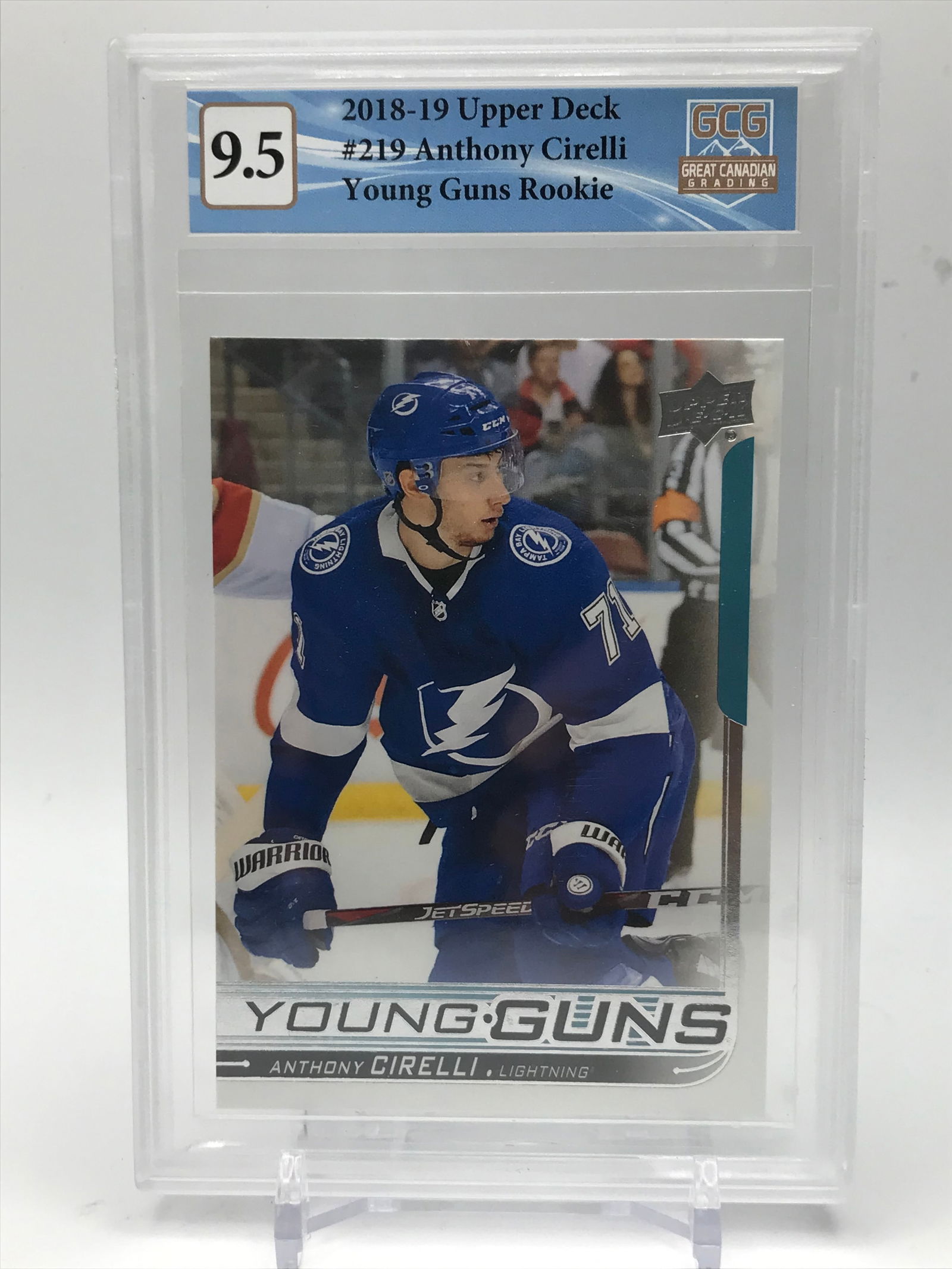 2018-19 UPPER DECK ANTHONY CIRELLI YOUNG GUNS ROOKIE CARD (GCG 9.5) (1 of 1)