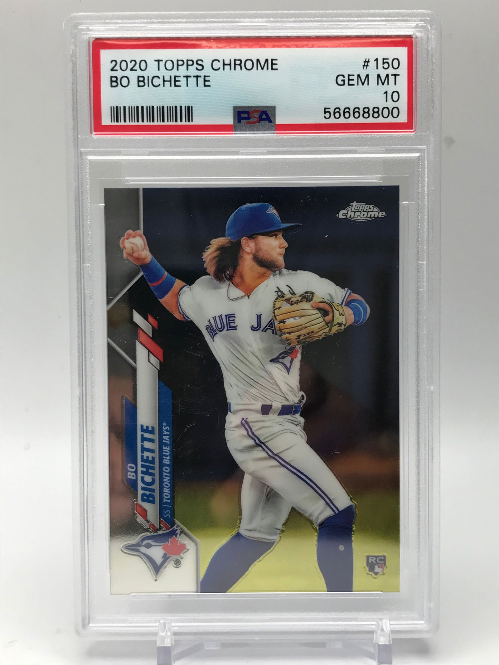 2020 TOPPS CHROME BO BICHETTE ROOKIE CARD (PSA 10) (1 of 1)