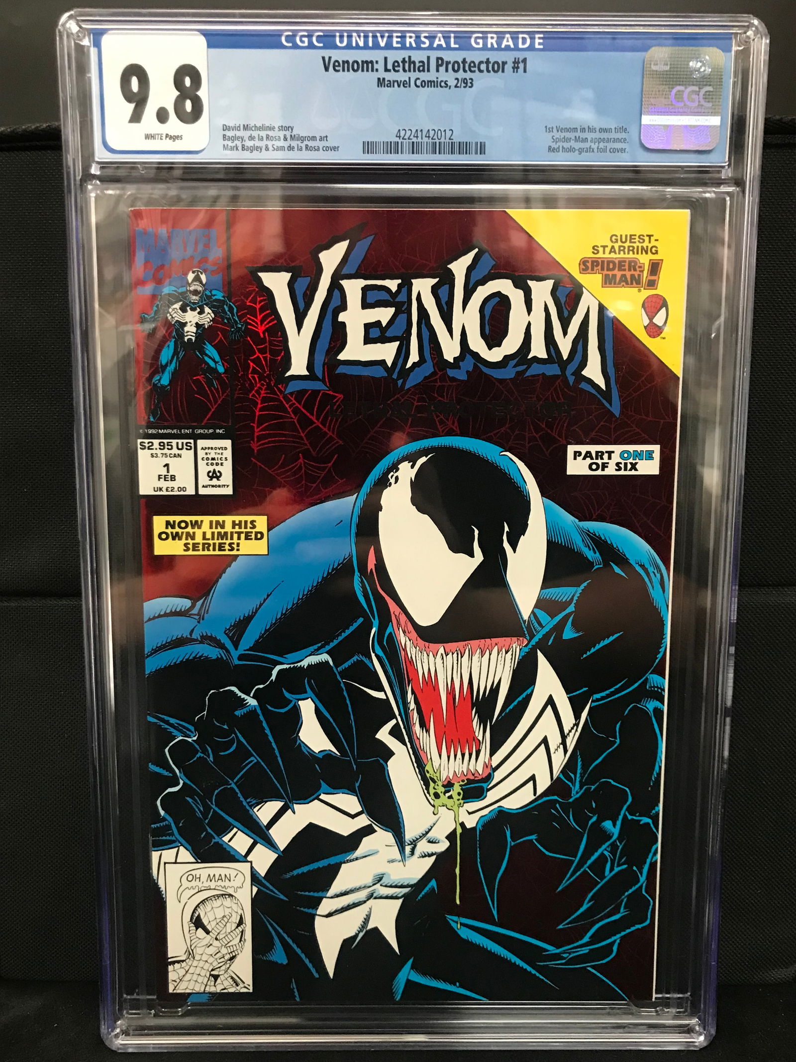 MARVEL COMICS NO.1 VENOM LETHAL PROTECTOR CGC GRADED 9.8 (1 of 1)