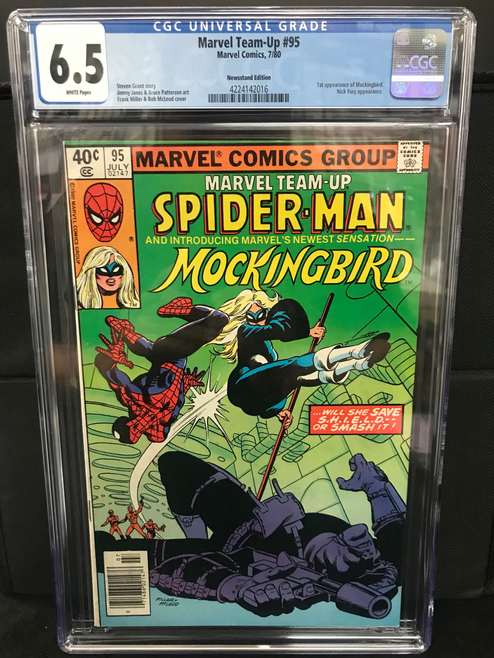 MARVEL COMICS NO.95 MARVEL TEAM-UP SPIDERMAN AND MOCKING BIRD CGC GRADED 6.5 (1 of 1)
