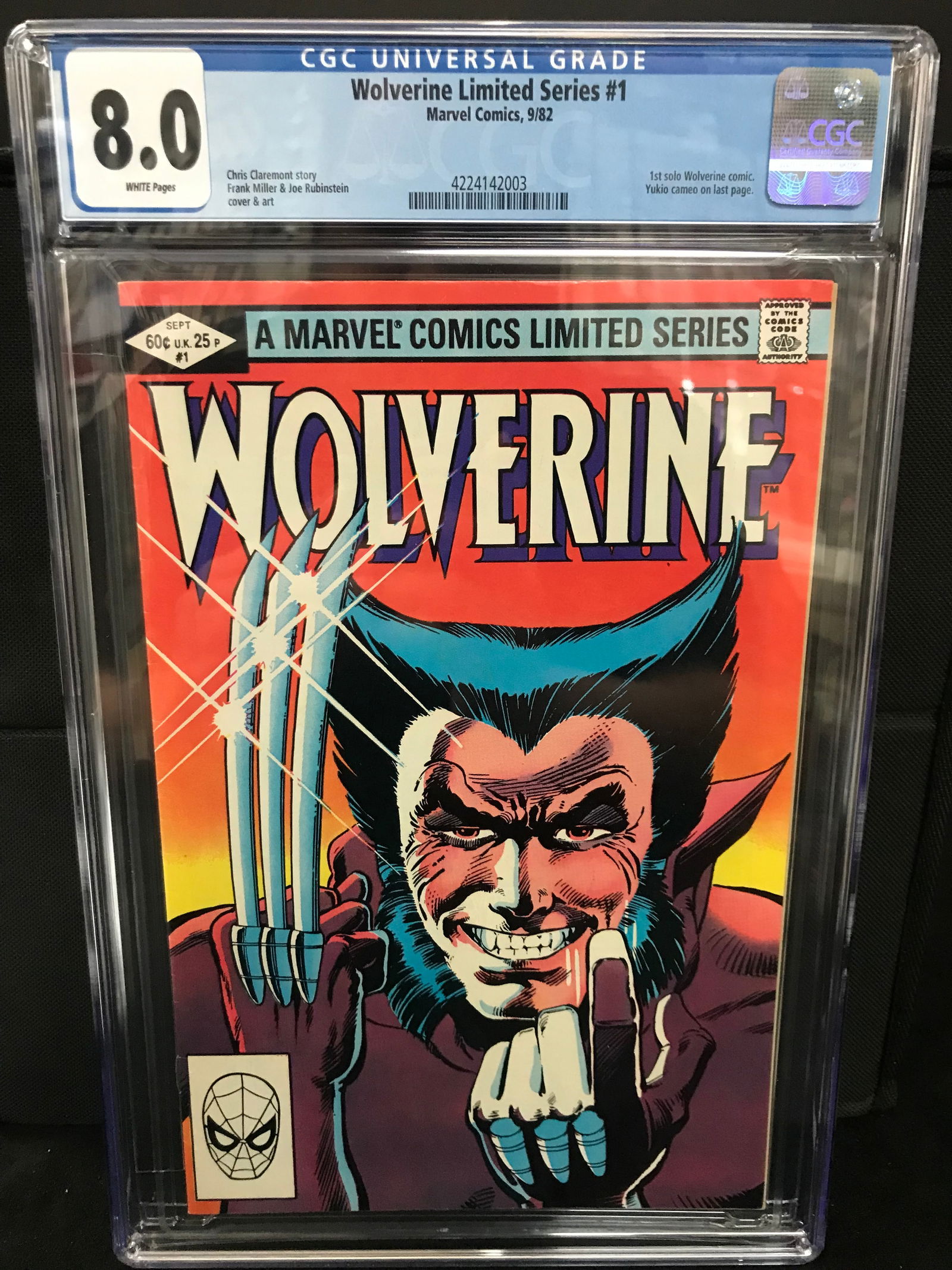 MARVEL COMICS NO.1 WOLVERINE LIMITED SERIES CGC GRADED 8.0 (1 of 1)