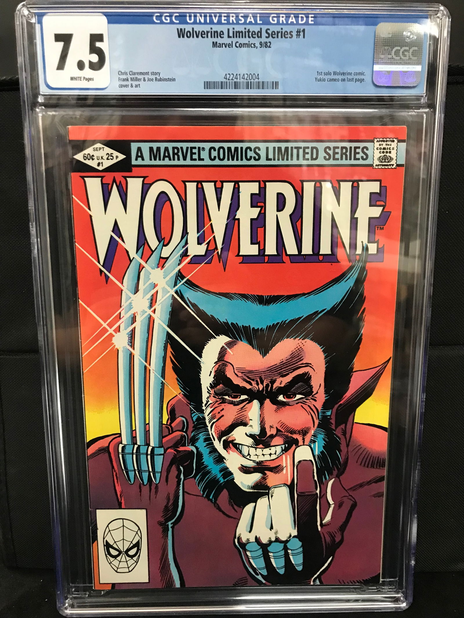 MARVEL COMICS NO.1 WOLVERINE LIMITED SERIES CGC GRADED 8.0 (1 of 1)