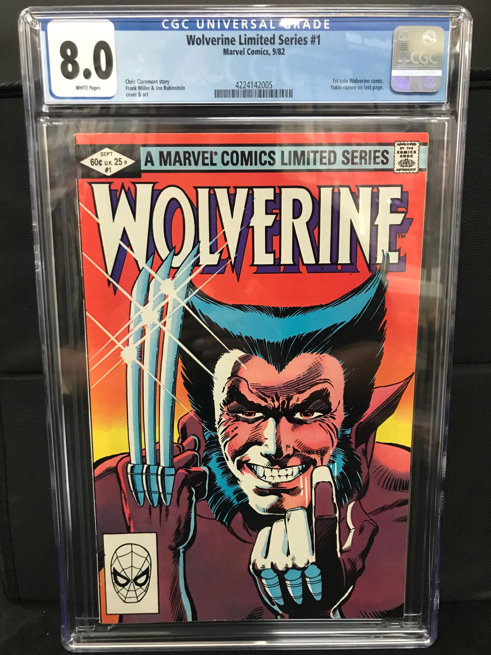 MARVEL COMICS NO.1 WOLVERINE LIMITED SERIES CGC GRADED 8.0 (1 of 1)