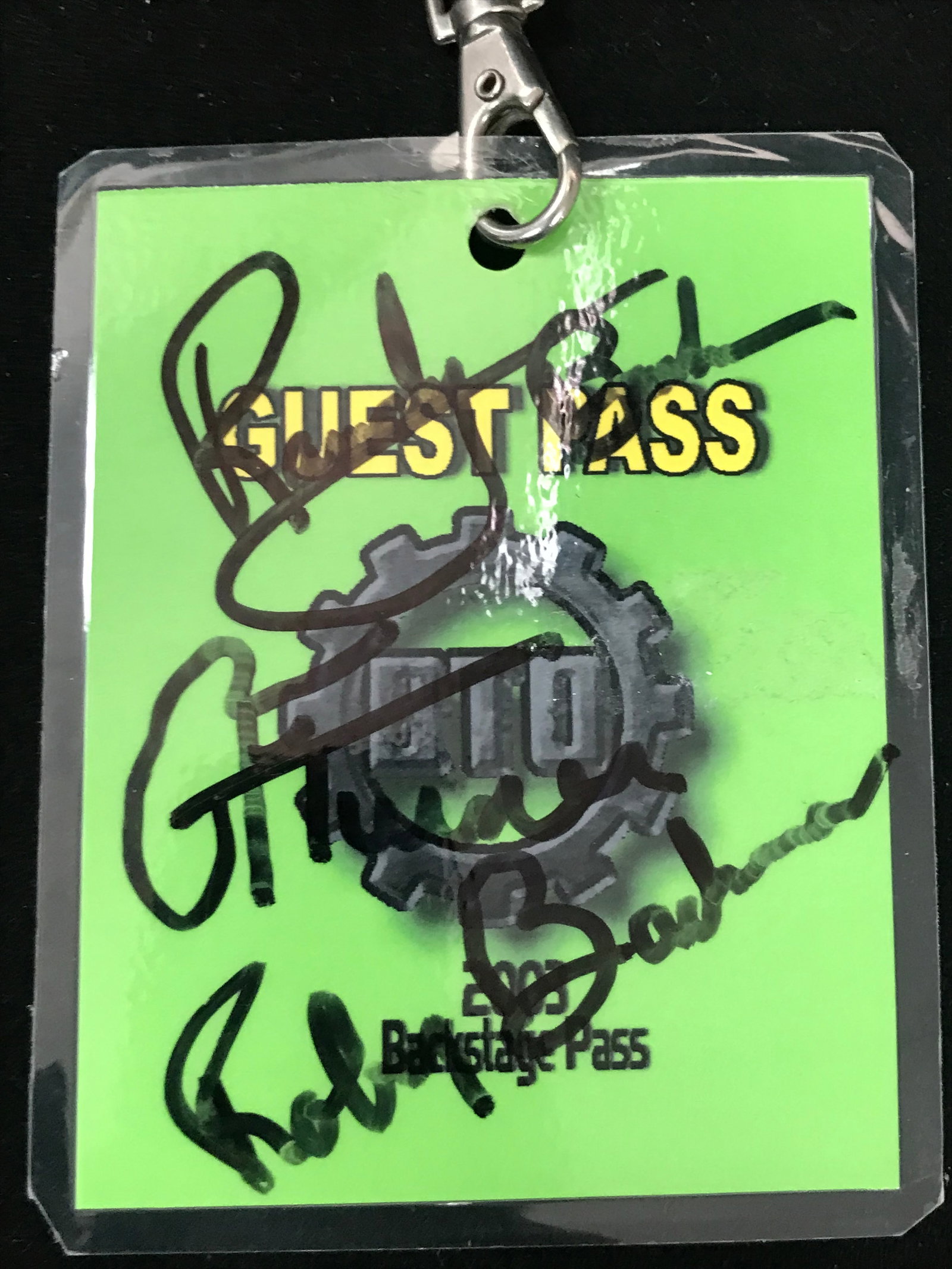 RARE BTO 2003 BACK STAGE PASS SIGNED BY ALL AND GCG AUTHENTICATED (1 of 2)