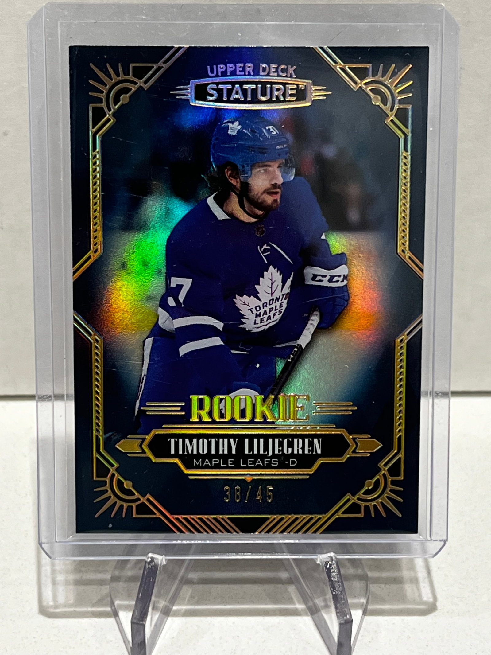 2021 UPPER DECK STATURE TIMOTHY LILJEGREN BLUE STATURE ROOKIE CARD 38/45: Prices are in Canadian Dollars