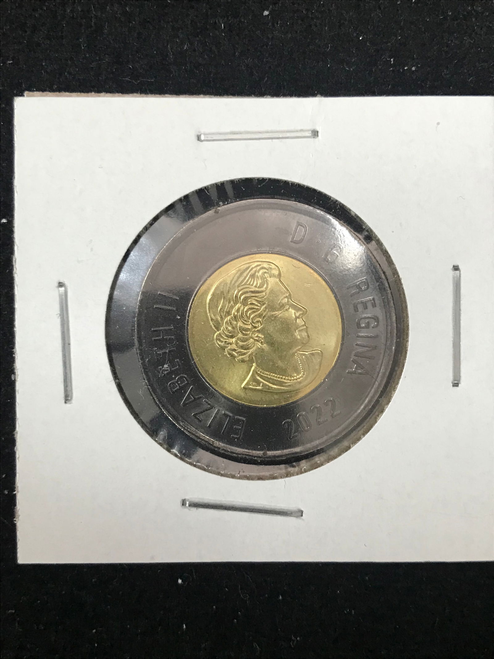 2022 CANADIAN BLACK RING TOONIE COIN UNCIRCULATED IN HONOUR OF THE QUEEN (1 of 1)