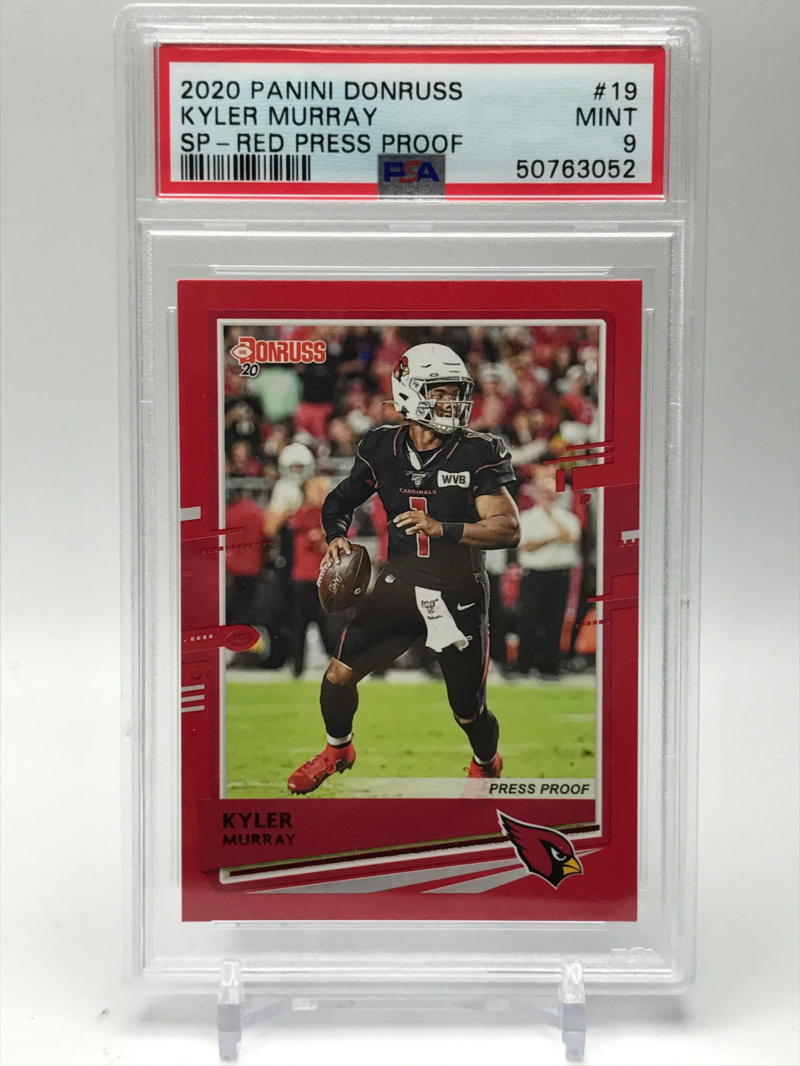 2020 PANINI DONRUSS KYLER MURRAY SP RED PRESS PROOF PSA GRADED 9 (1 of 2)