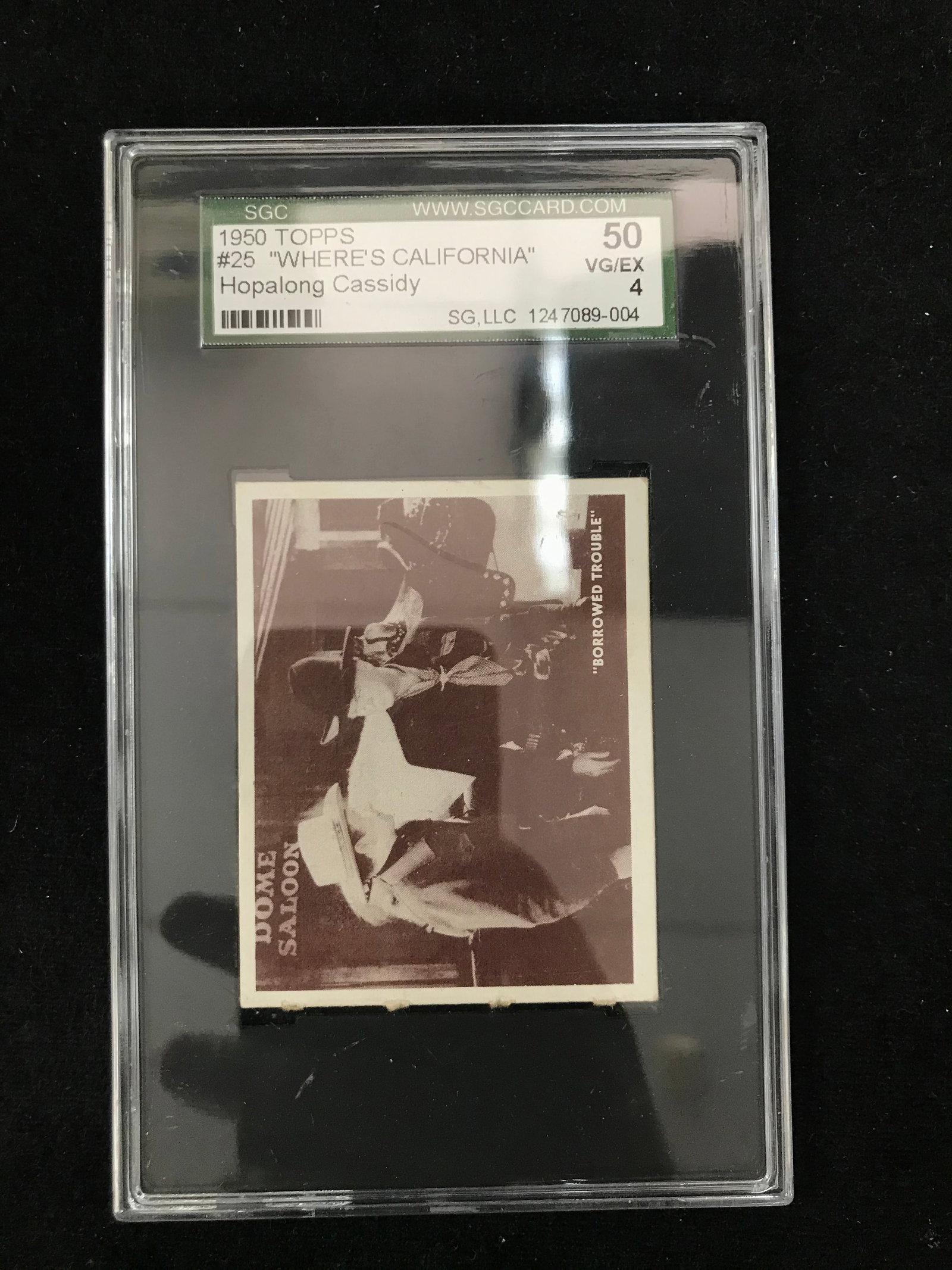 1950 TOPPS HOPALONG CASSIDY NO.25 WHERE'S CALINFORNIA: Prices are in Canadian dollars