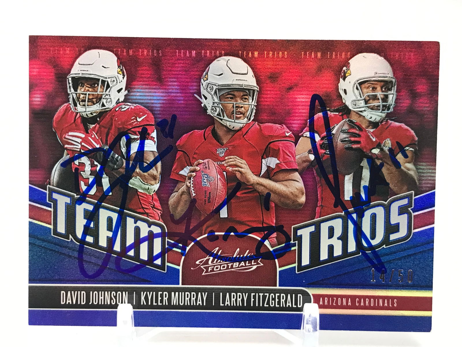 2019 PANINI ABSOLUTE NO.TT-AC JOHNSON,MURRAY,FITZGERALD AUTO 14/50 (1 of 2)