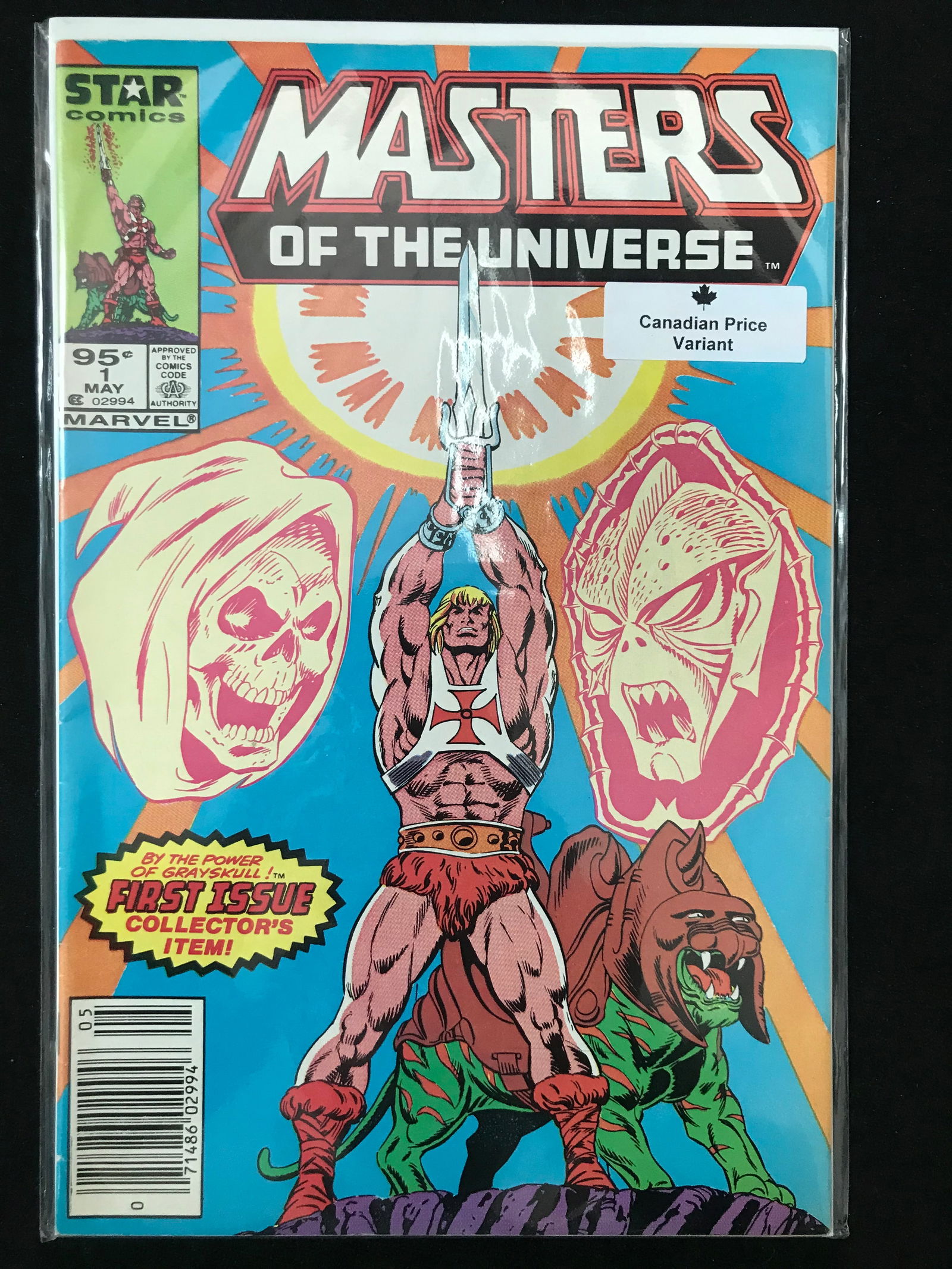 MARVEL COMICS NO.1 MASTERS OF THE UNIVERSE (CANADIAN PRICE VARIANT) (1 of 1)