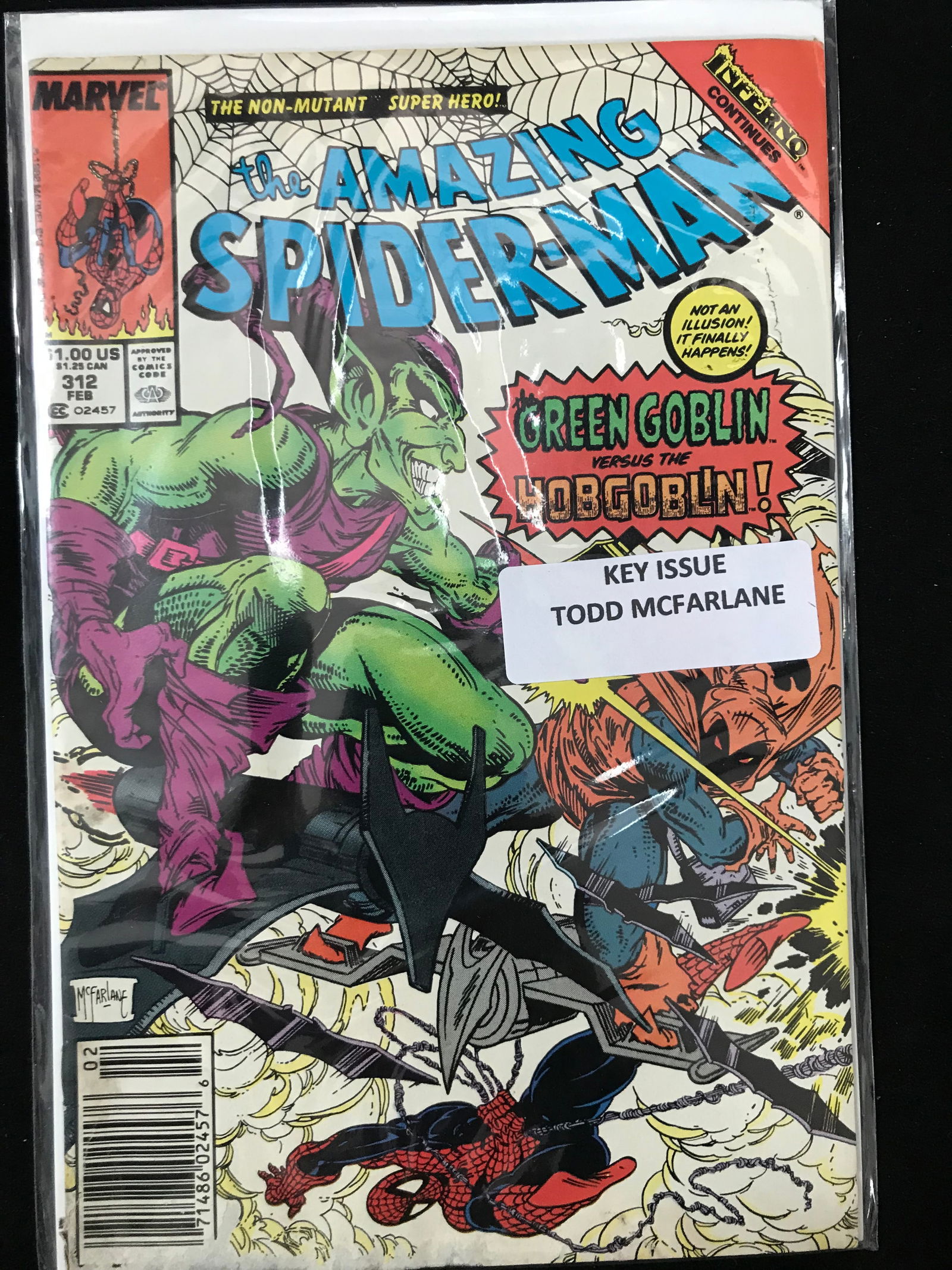 MARVEL COMICS NO.312 THE AMAZING SPIDERMAN (TODD MCFARLANE) (1 of 1)