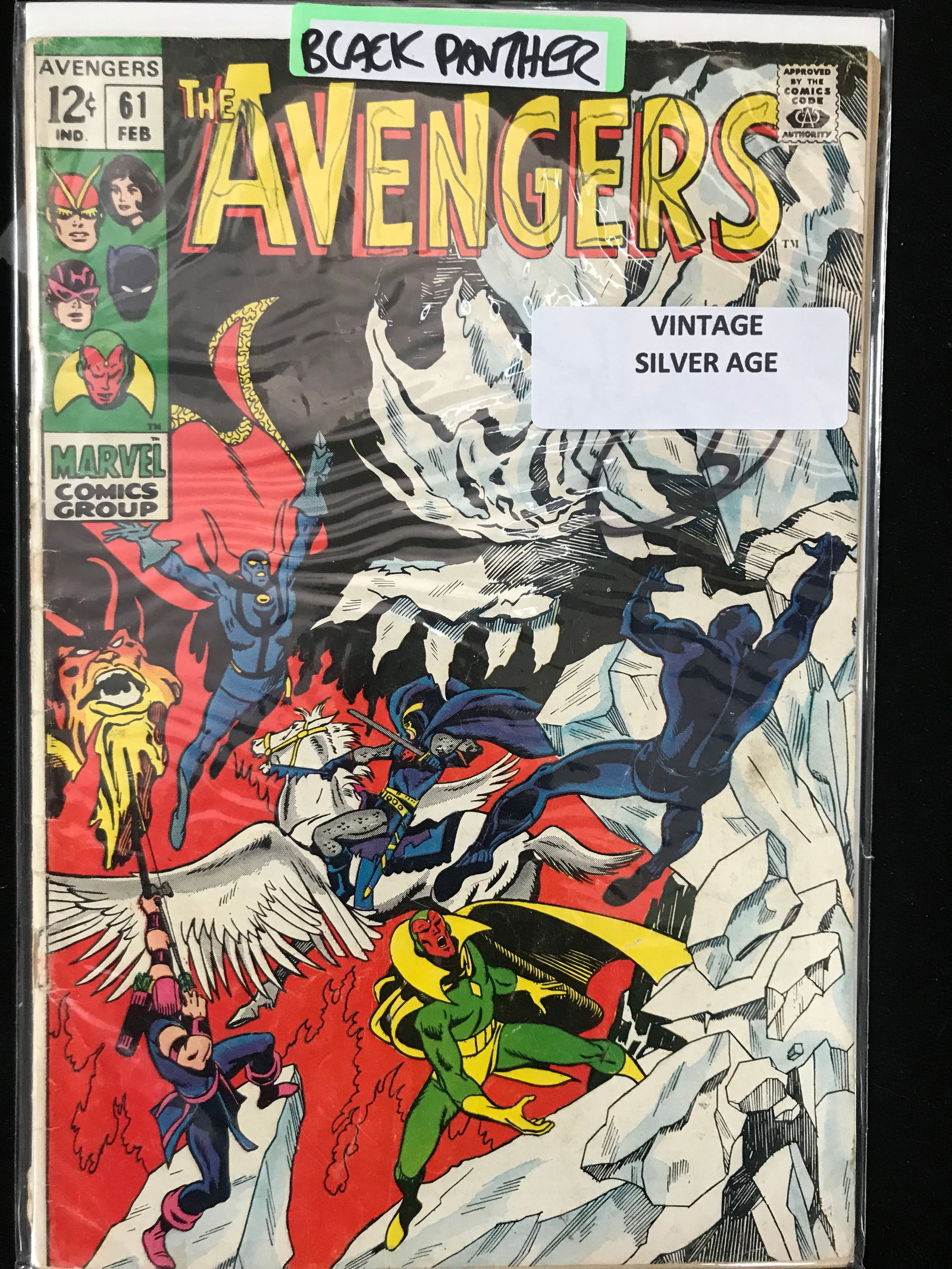 MARVEL COMICS NO.61 THE AVENGERS (BLACK PANTHER, VINTAGE SILVER AGE): Prices are in Canadian dollars