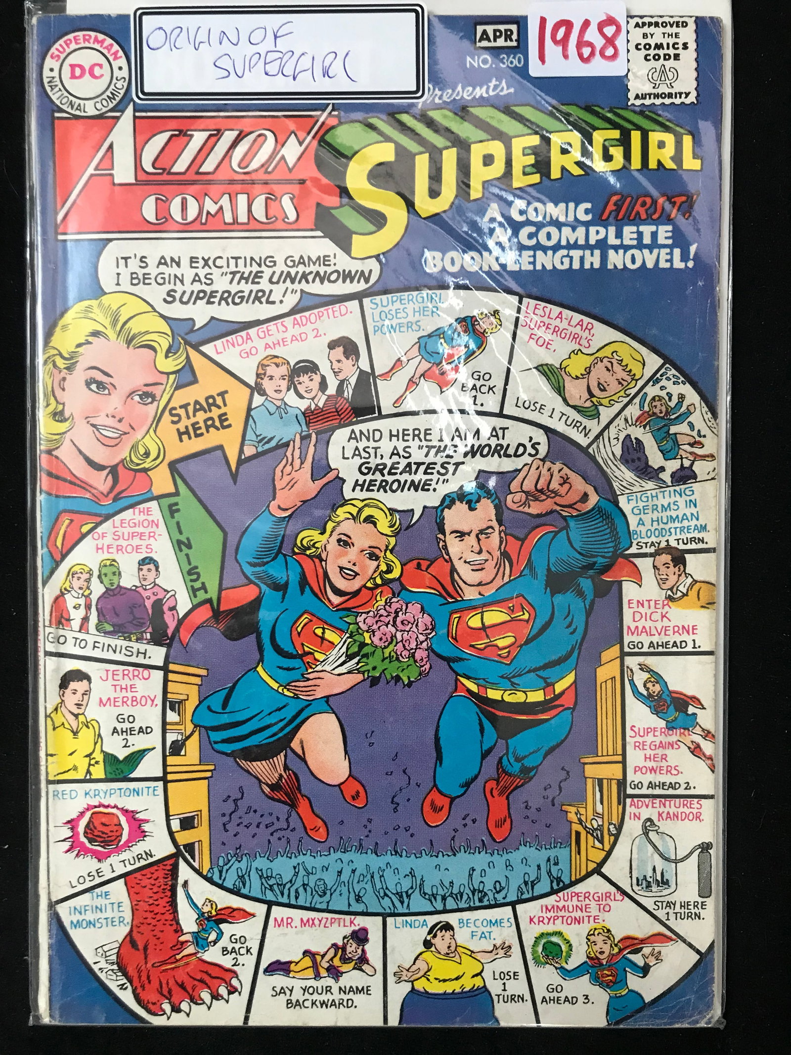 DC COMICS NO.360 ACTION COMICS SUPERGIRL (ORIGIN OF SUPERGIRL): Prices are in Canadian dollars