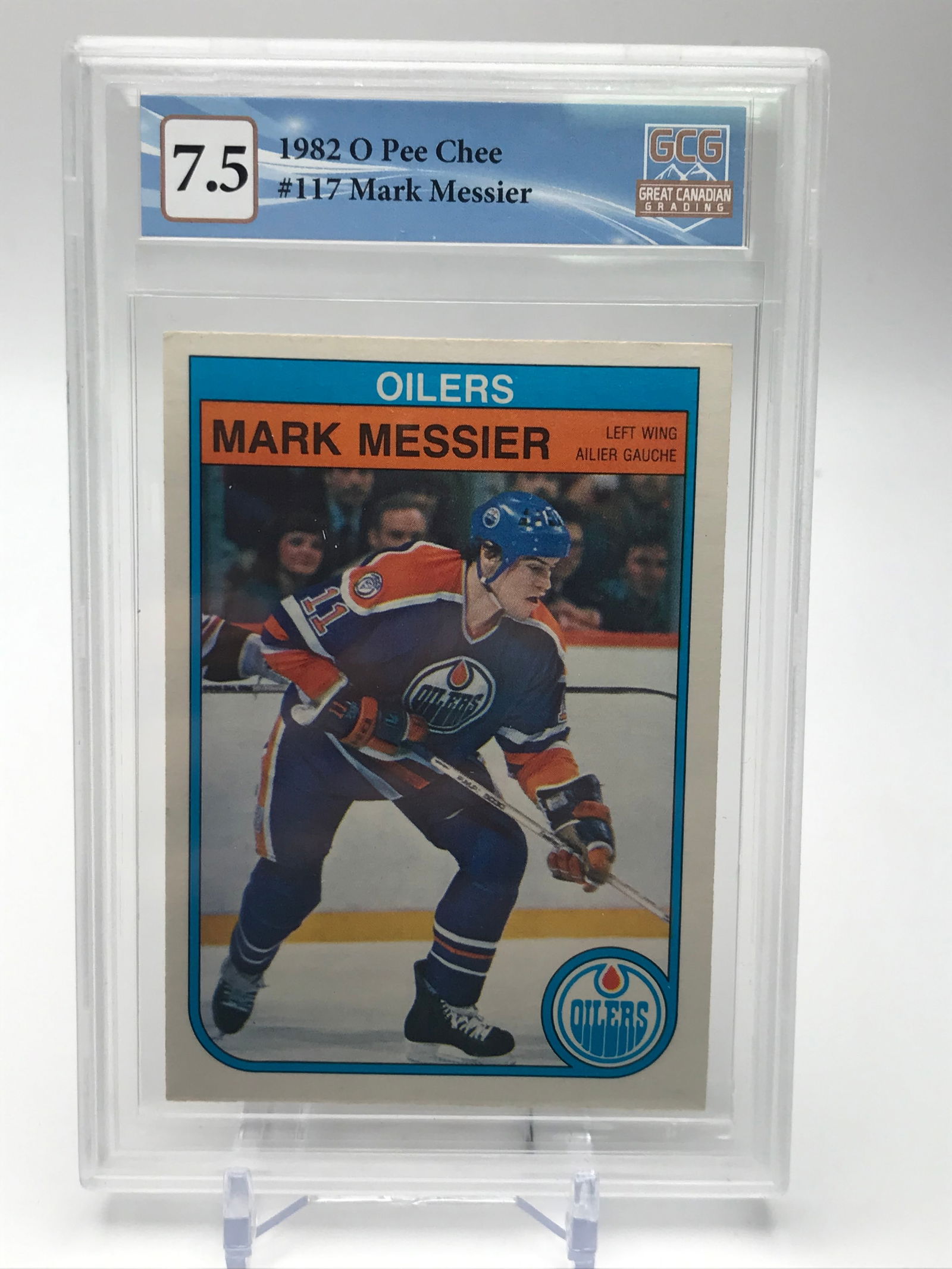 1982 O-PEE-CHEE NO.117 MARK MESSIER GCG GRADED 7.5 (1 of 2)