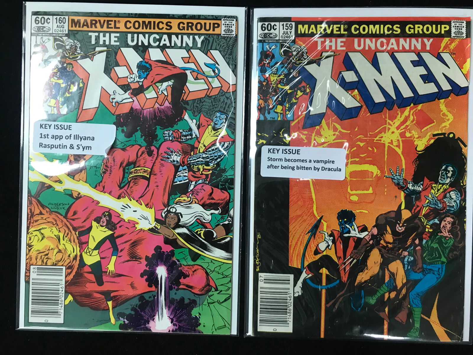 LOT OF MARVEL COMICS THE UNCANNY X-MEN NO.159 AND 160: Prices are in Canadian dollars