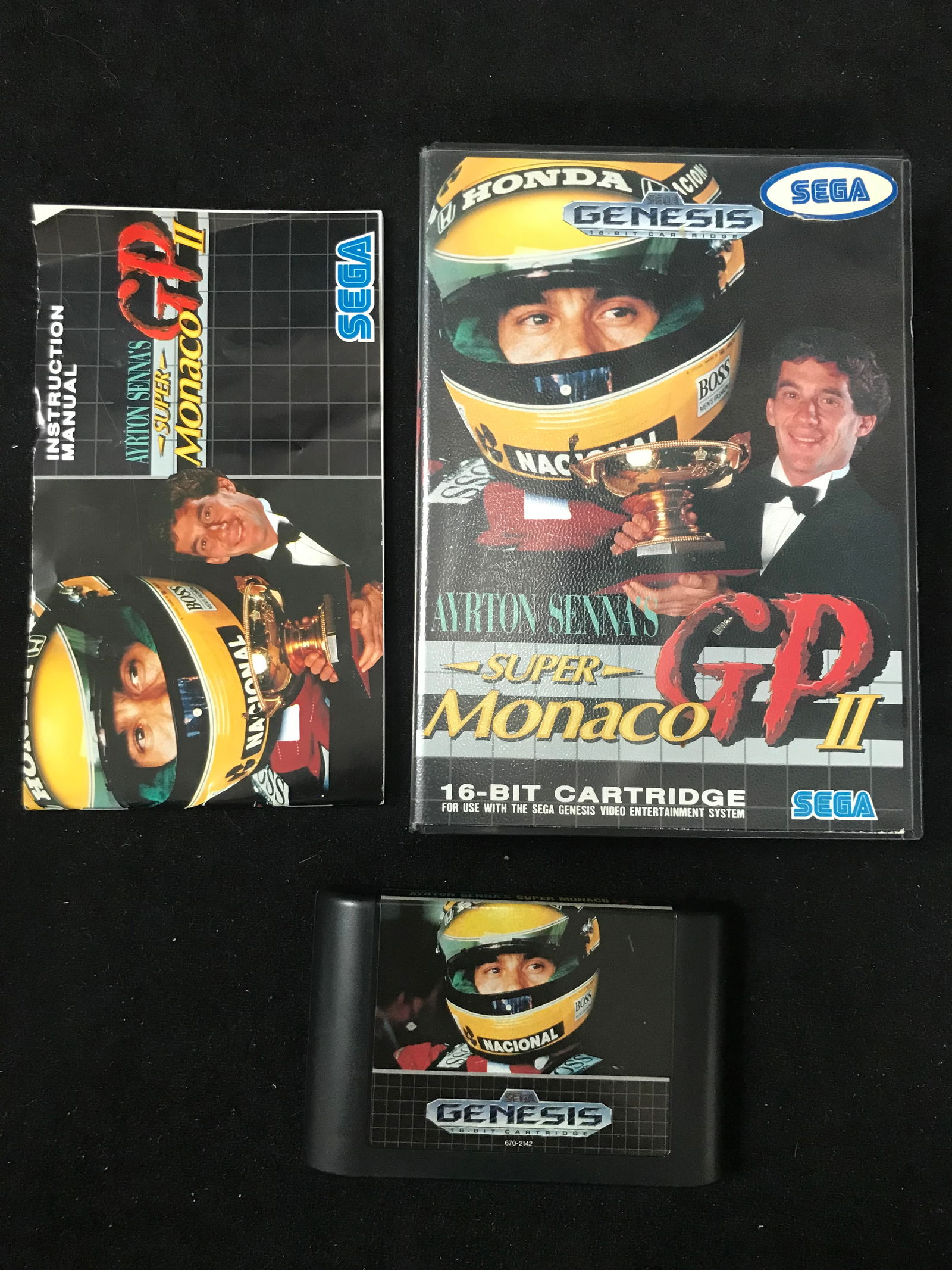 Ayrton Senna Super Monaco GP 2 II Sega Master Game Box and Manual Included (1 of 1)
