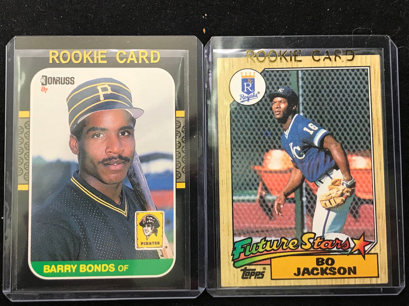 BARRY BONDS AND BO JACKSON ROOKIE CARD LOT (1 of 1)
