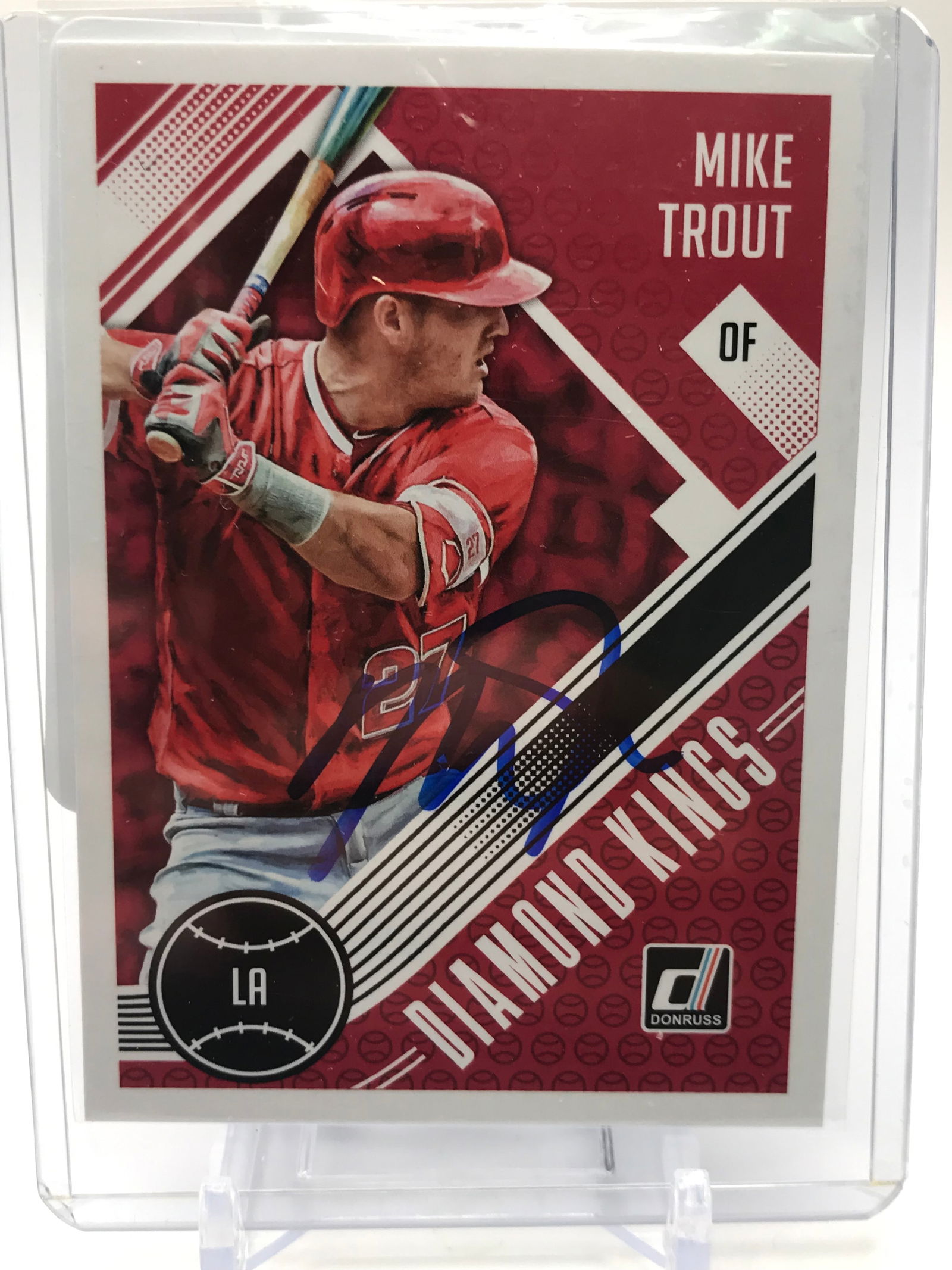 MIKE TROUT SIGNED DONRUSS TRADING CARD  (PRO CERT COA) (1 of 2)