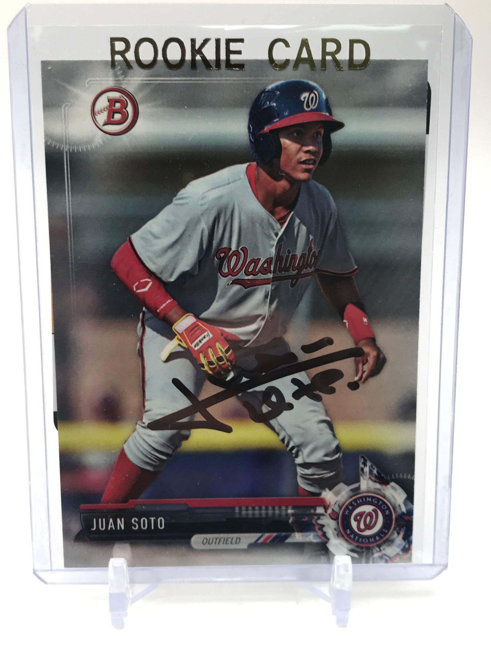 JUAN SOTO SIGNED BOWMAN ROOKIE CARD (PRO CERT COA) (1 of 2)