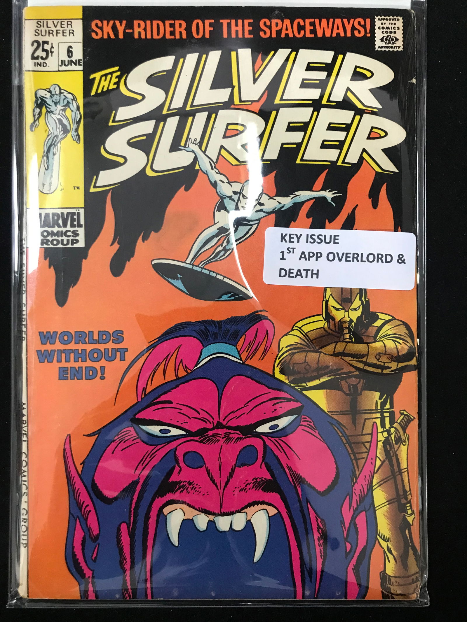MARVEL COMICS NO.6 THE SILVER SURFER (1ST APP OF OVERLORD AND DEATH) (1 of 1)