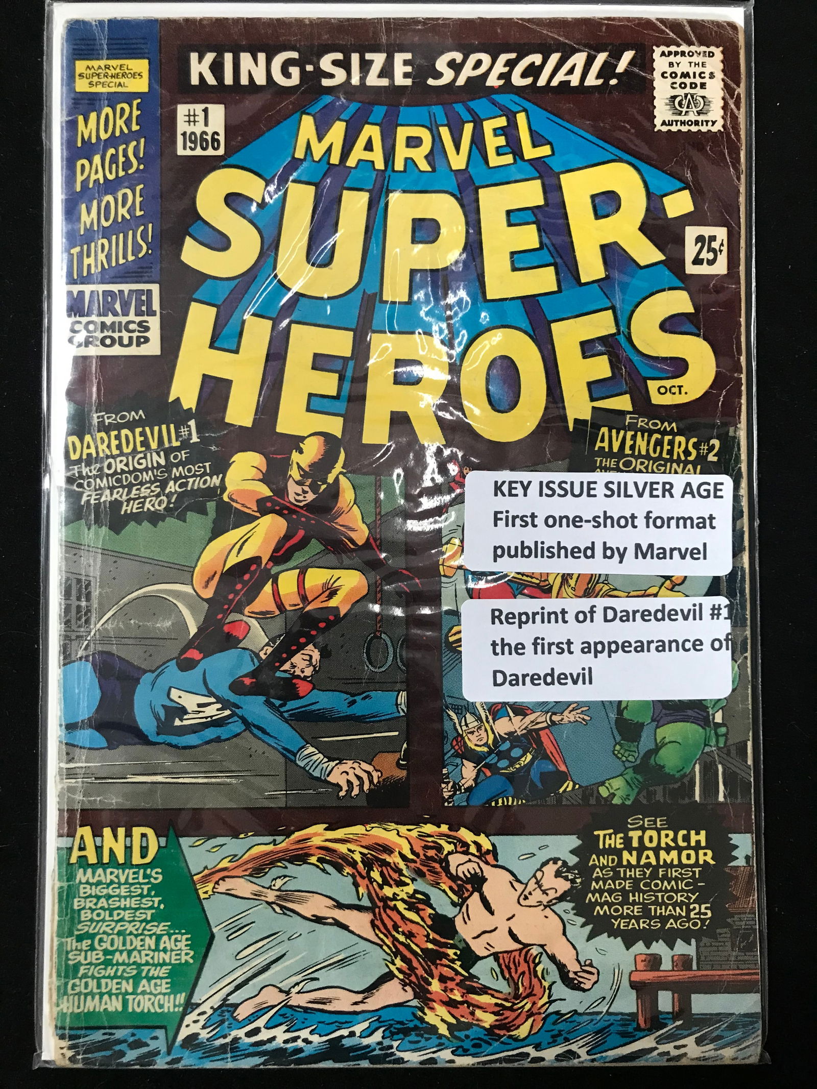 MARVEL COMICS NO.1 MARVEL SUPER HEROES (KING SIZE ANNUAL REPRINT OF DAREDEVIL NO.3) (1 of 1)