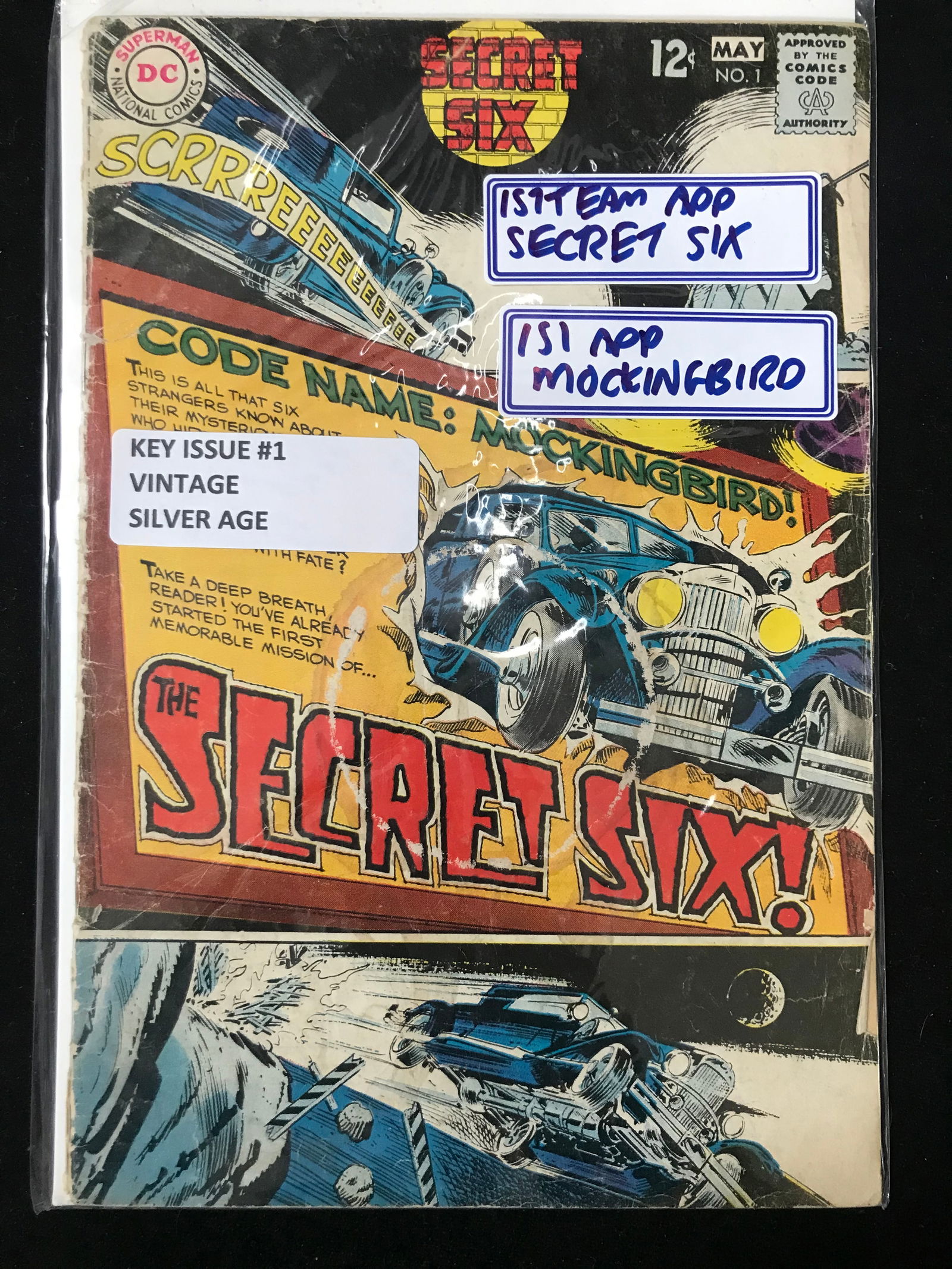 DC COMICS NO.1 THE SECRET SIX (1ST TEAM APP SECRET 6 VINTAGE SILVER AGE) (1 of 1)