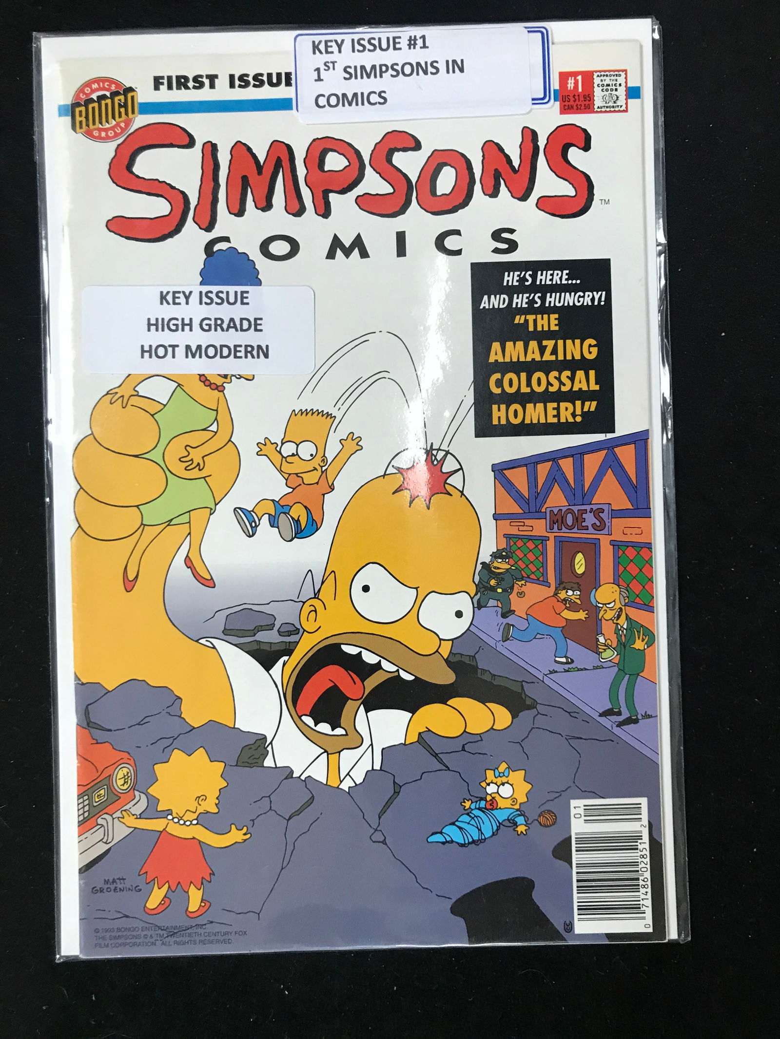 BONGO COMICS NO.1 SIMPSONS COMICS (HOT MODERN) (1 of 1)