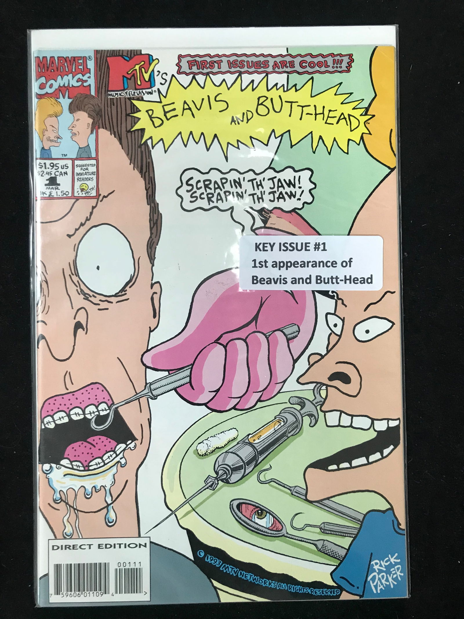 MARVEL COMICS NO.1 MTV'S BEAVIS AND BUTTHEAD (1ST APP BEAVIS AND BUTTHEAD) (1 of 1)