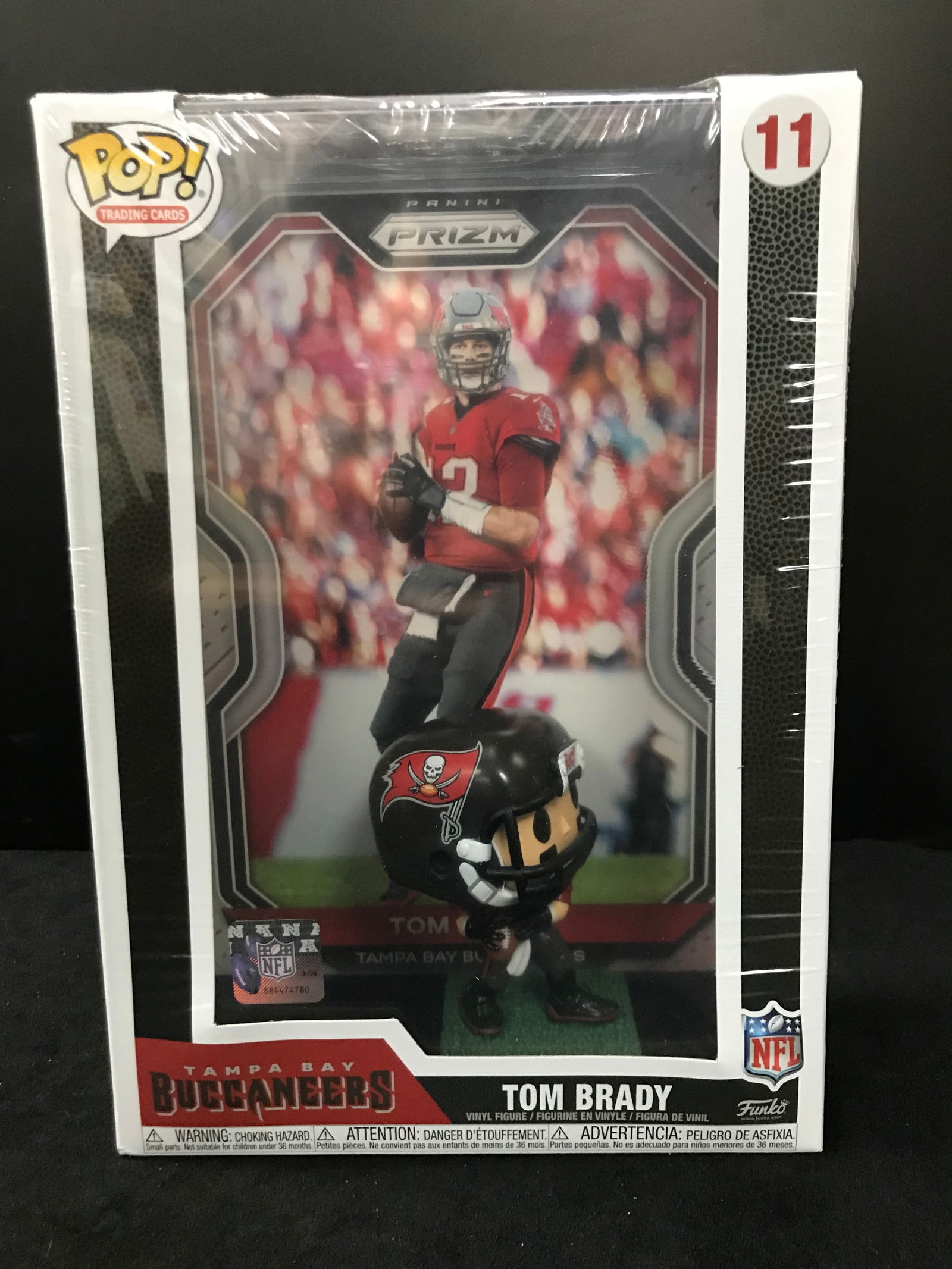 Funko Pop Trading Cards NFL Tampa Bay Buccaneers Tom Brady Panini Prizm 11 MIB (1 of 1)