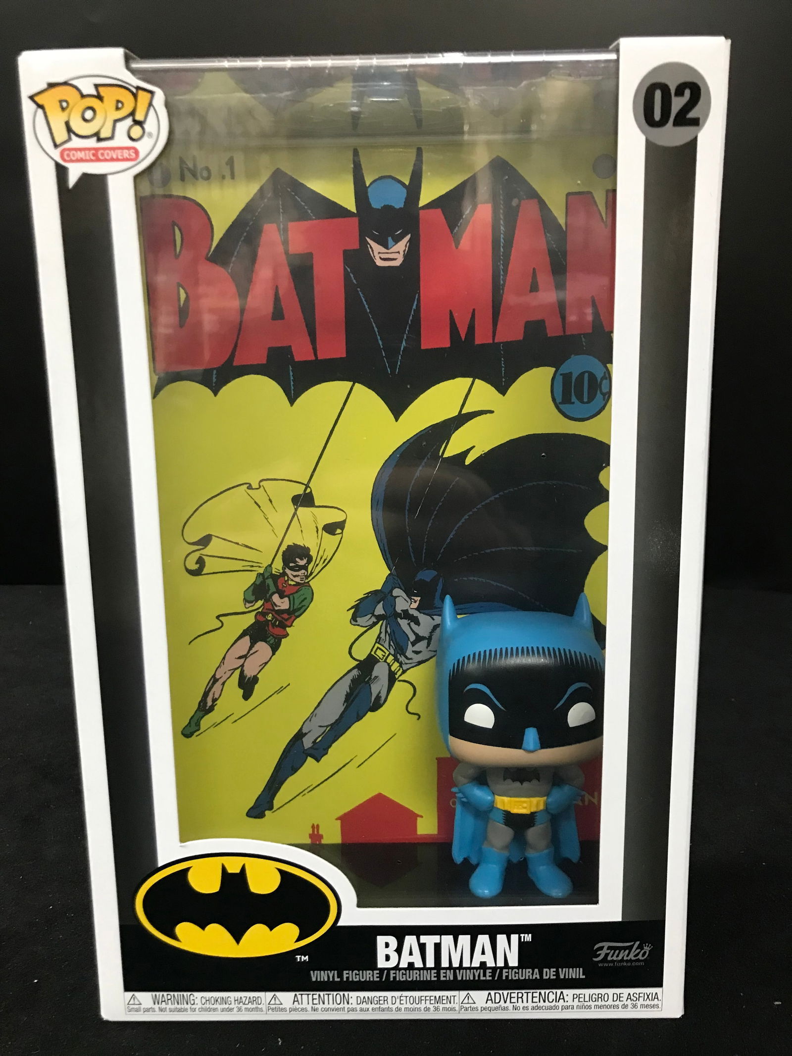 Funko Pop! Comic Book Cover with case: DC Comics - Batman NO.02 (1 of 1)