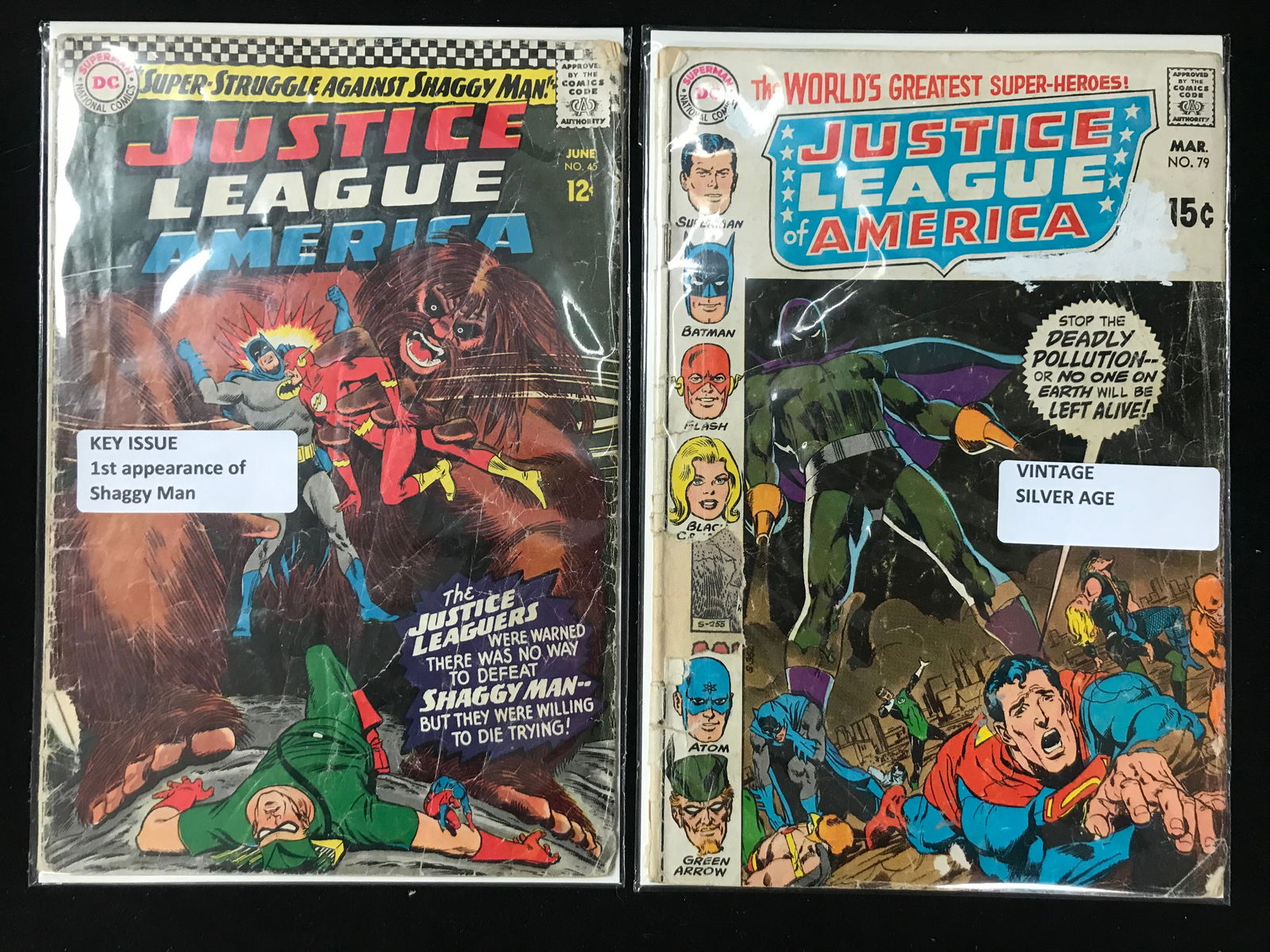 LOT OF JUSTICE LEAGUE OF AMERICA COMICS NO.45 AND 79 (DC COMICS) (1 of 1)