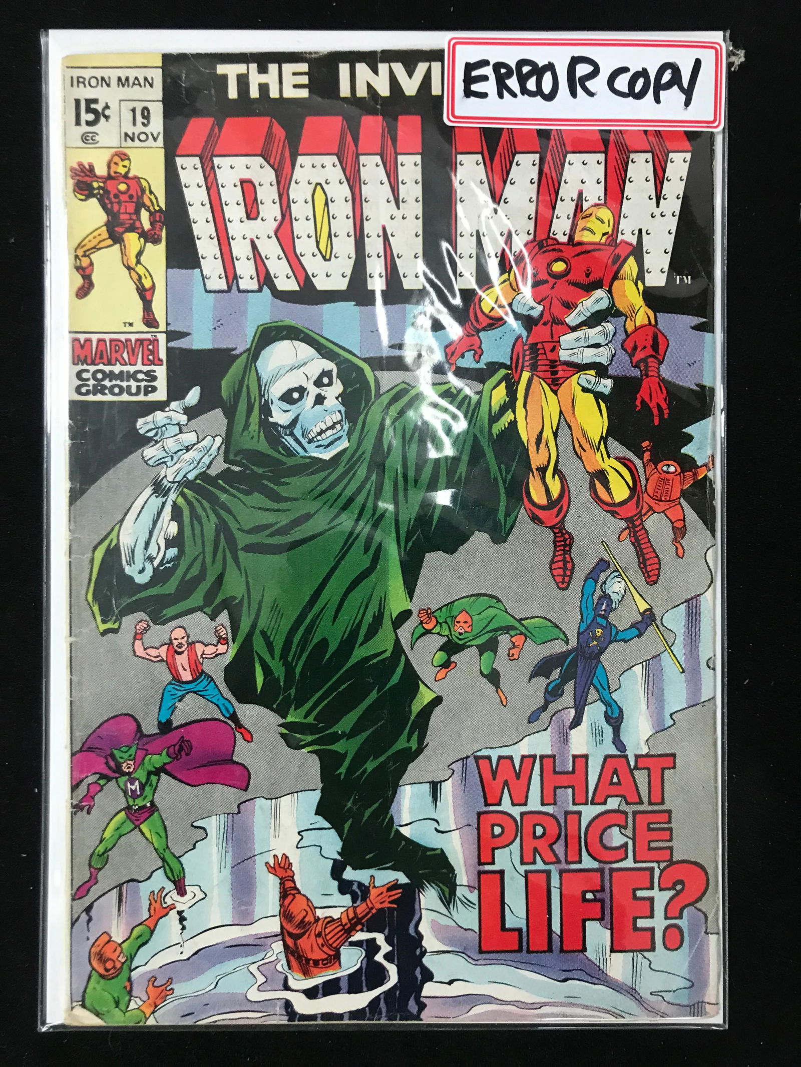 MARVEL COMICS NO.19 THE INVINCIBLE IRON MAN (ERROR COPY) (1 of 1)