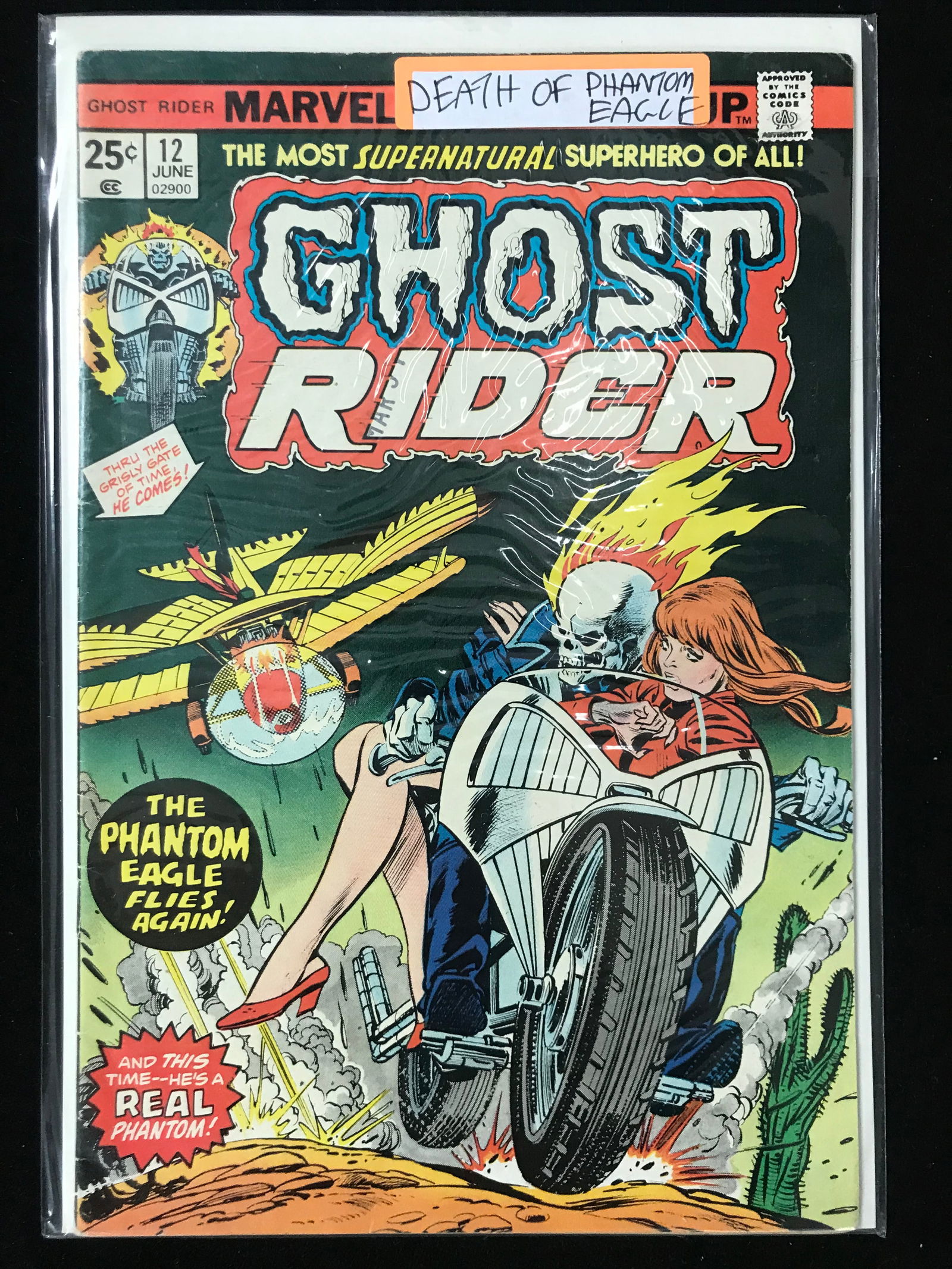 MARVEL COMICS NO.12 GHOST RIDER (DEATH OF PHANTOM EAGLE) (1 of 1)
