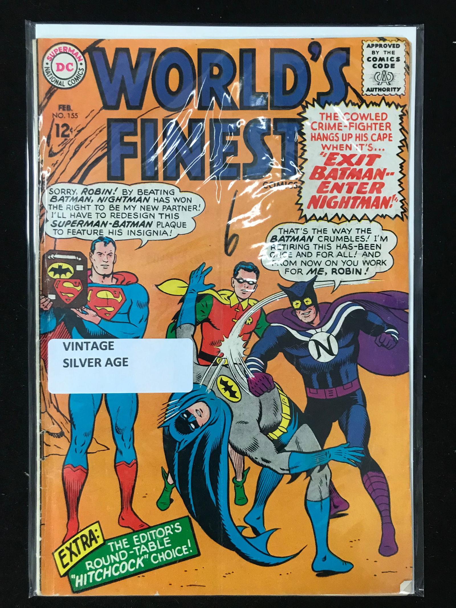 DC COMICS NO.155 WORLD'S FINEST (VINTAGE SILVER AGE) (1 of 1)