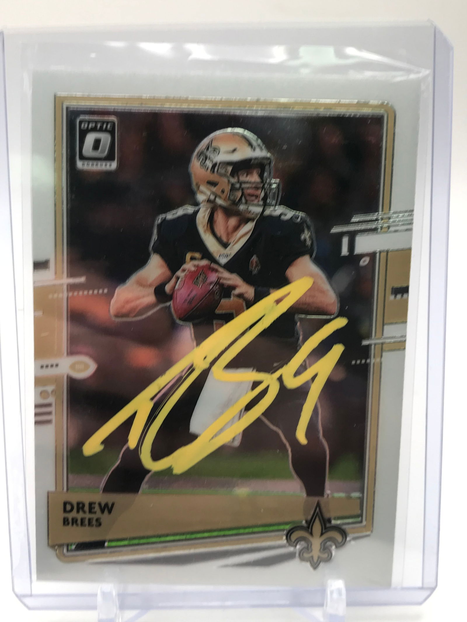 DREW BREES SIGNED DONRUSS OPTIC TRADING CARD (PRO CERT COA) (1 of 2)