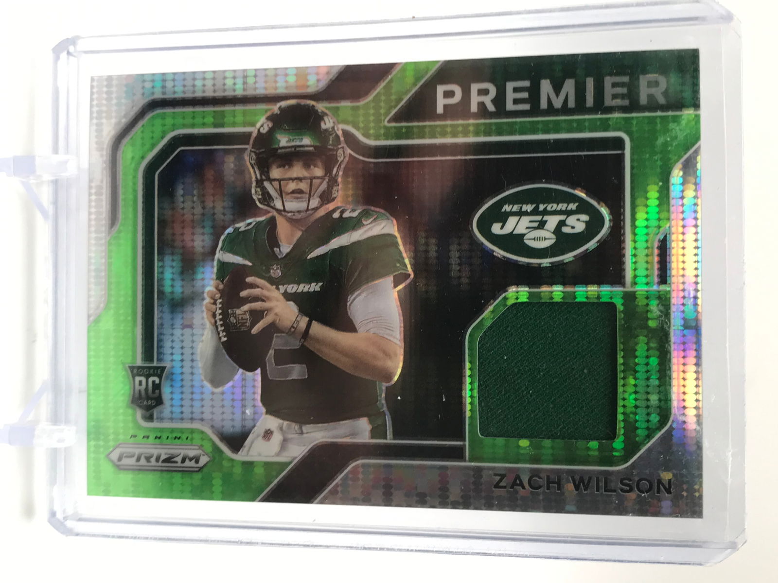 2021 PANINI PRIZM PREMIER NO.PJ-2 ZACH WILSON ROOKIE PATCH (1 of 2)
