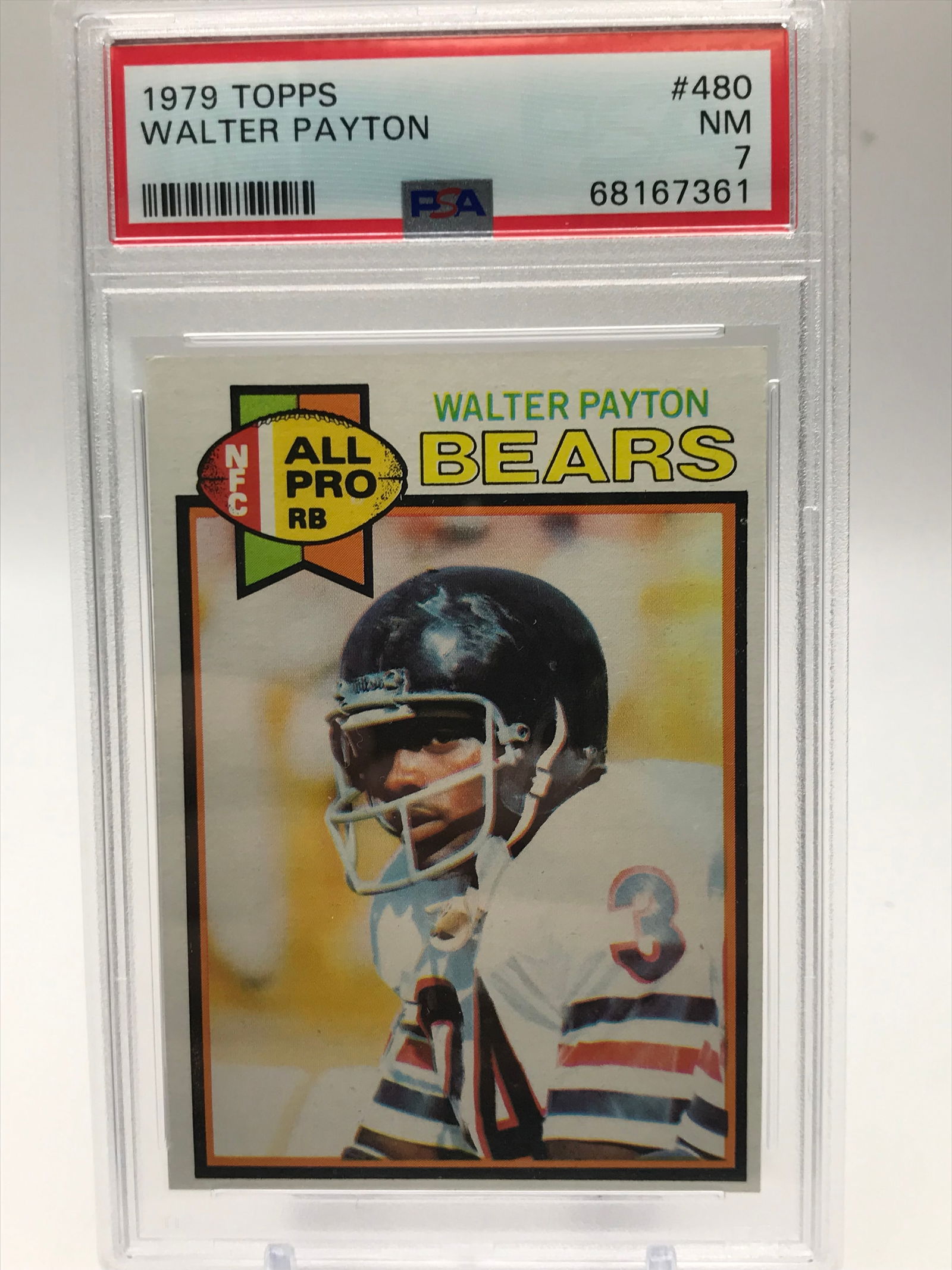 1979 TOPPS NO.480 WALTER PAYTON PSA GRADED 7 (1 of 1)