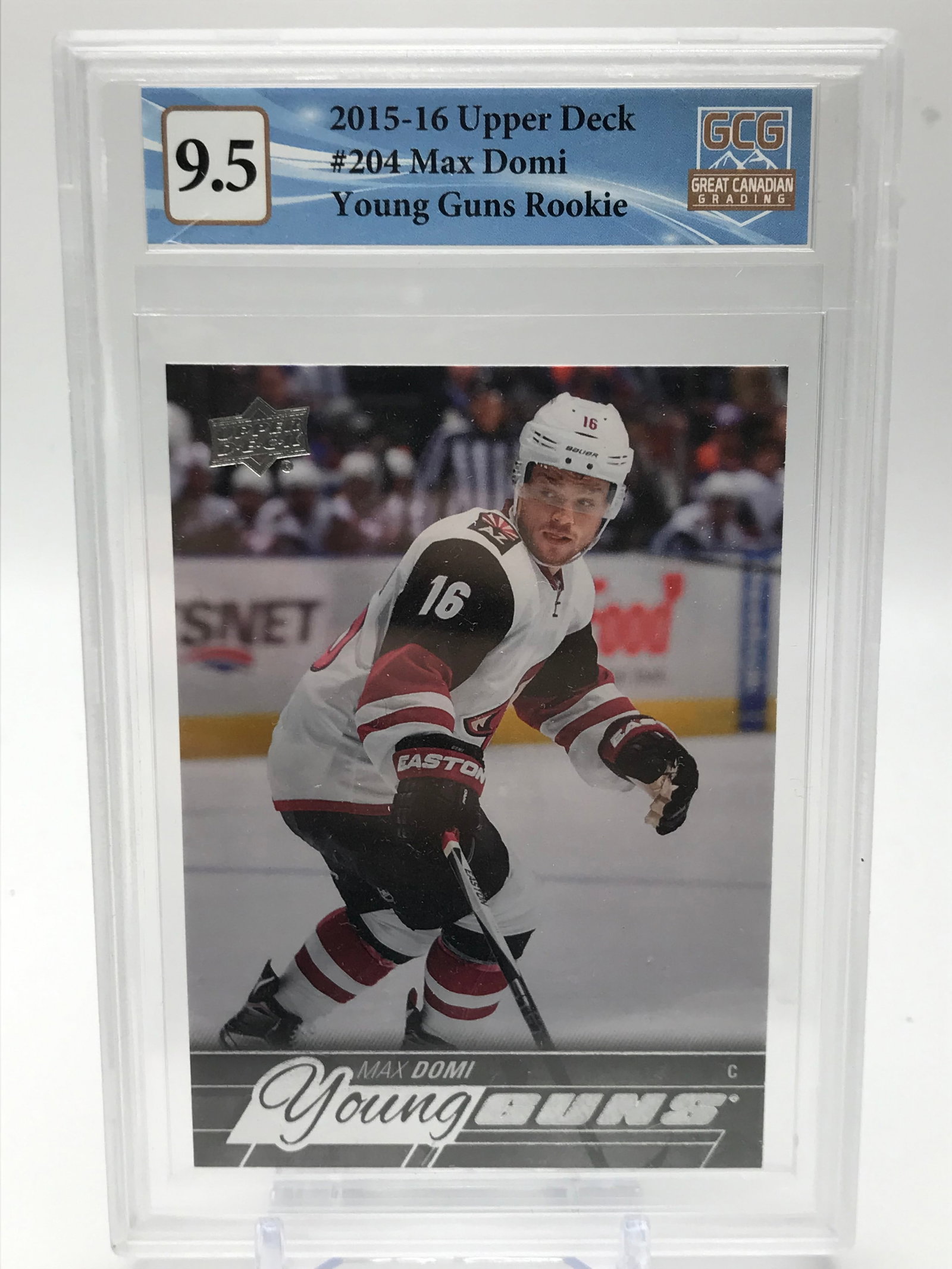 2015-16 UPPER DECK NO.204 MAX DOMI YOUNG GUNS ROOKIE GCG GRADED 9.5: Prices are in Canadian dollars