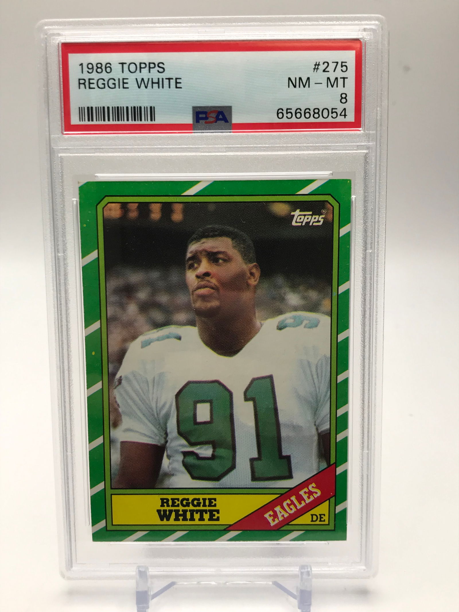 1986 TOPPS NO.275 REGGIE WHITE PSA GRADED 8 (1 of 1)