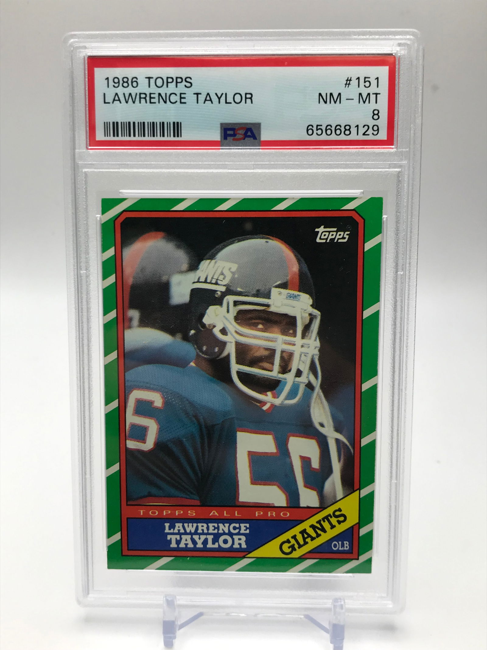 1986 TOPPS LAWRENCE TAYLOR (PSA 8) (1 of 1)