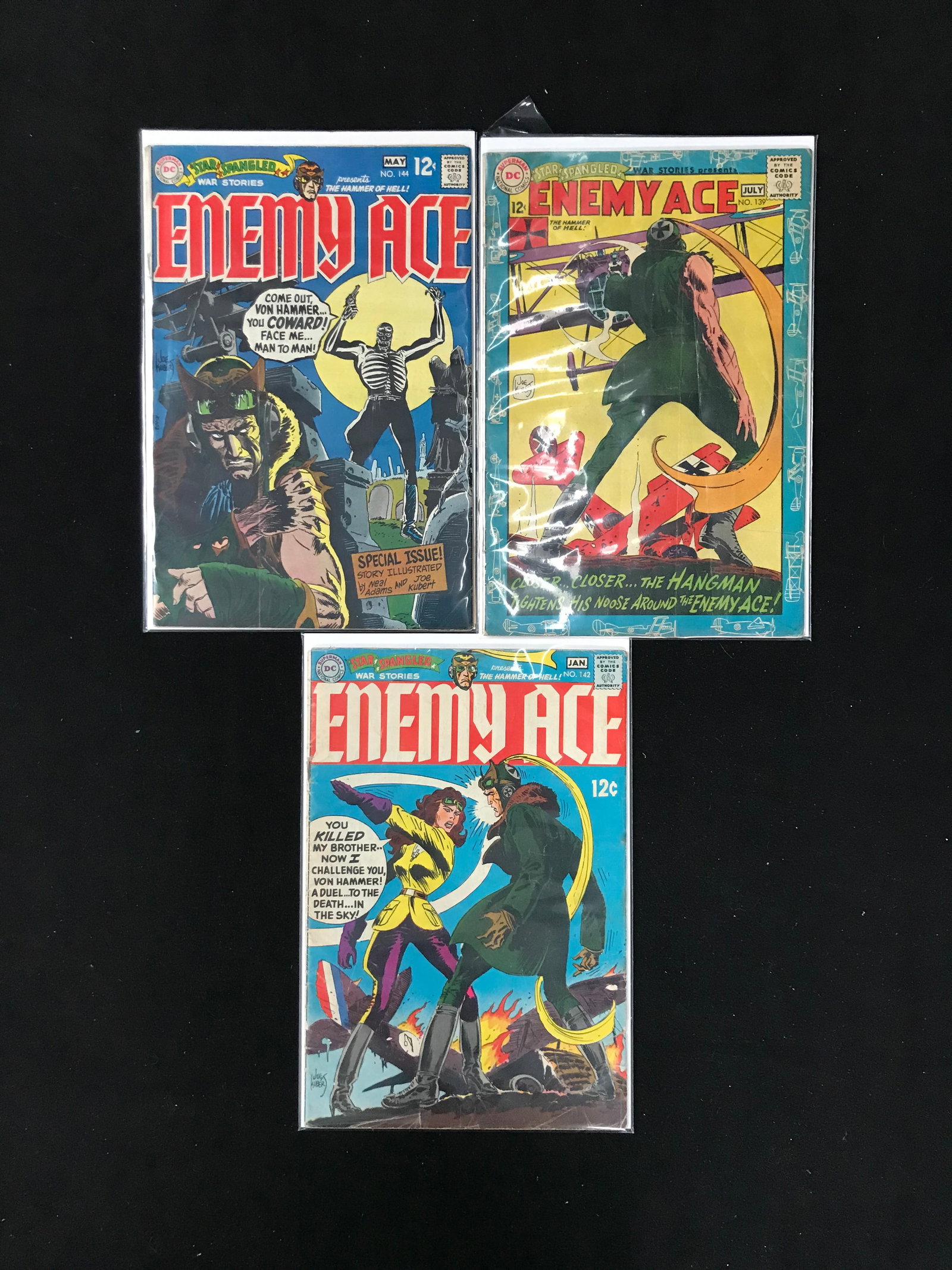 ENEMY ACE SILVER AGE COMIC BOOK LOT: Prices are in Canadian dollars